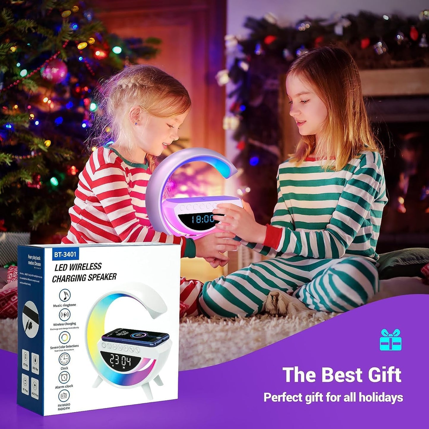G Lamp Speaker - 3-in-1 Bluetooth Speaker With Fast Wireless Charging (1 Pc) - eazy cart store