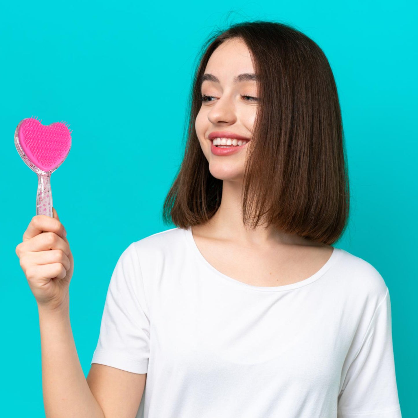 Heart Shape Hair Brush Massage Shower Comb (1 Pc) - eazy cart store