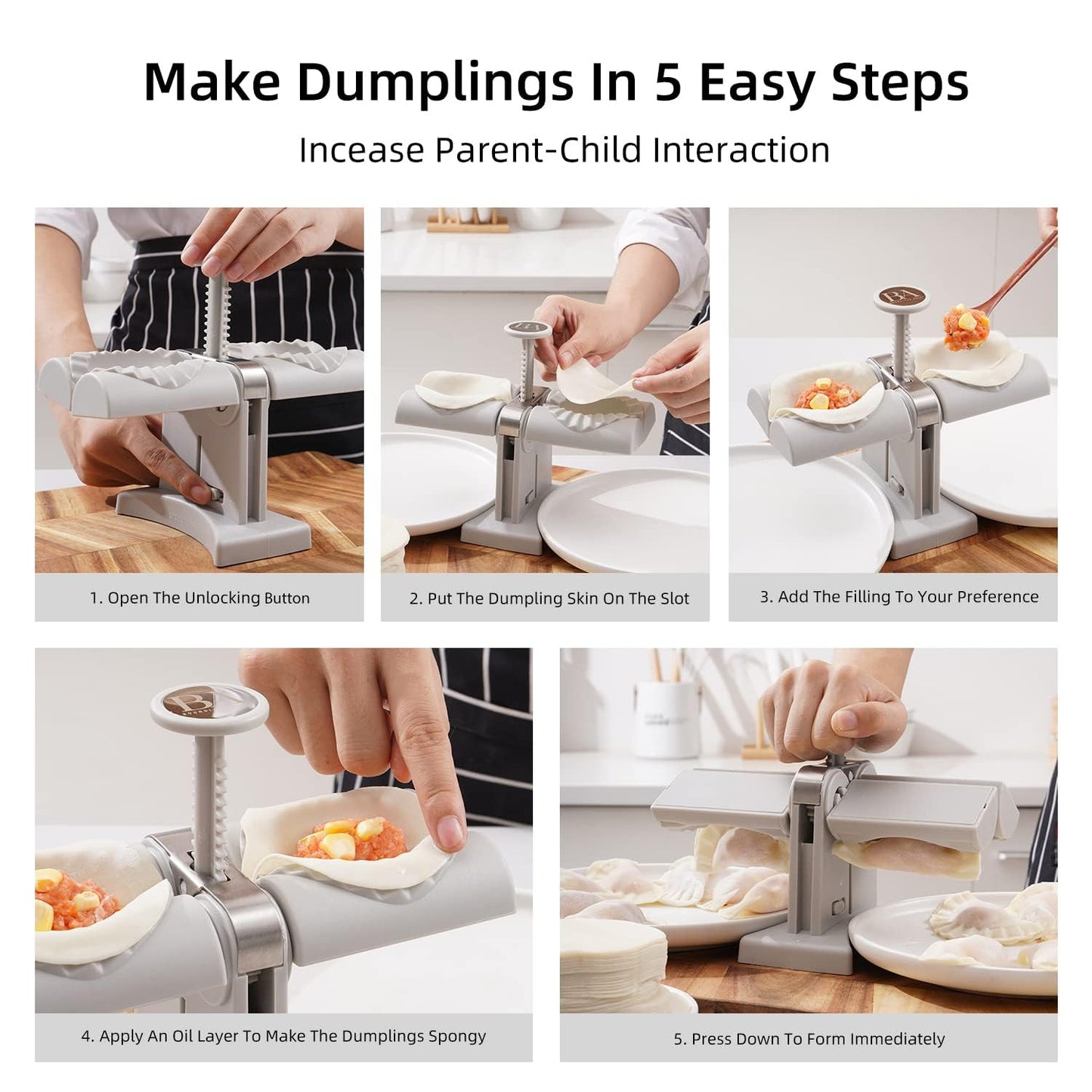 5300 Dumpling Maker Molddouble Head Dumpling Mold Wrap Two At A One Timehousehold Dumpling Maker Mouldeasy-tool For Making Dumplingsdumpling Press Mold Kitchen Accessories - eazy cart store