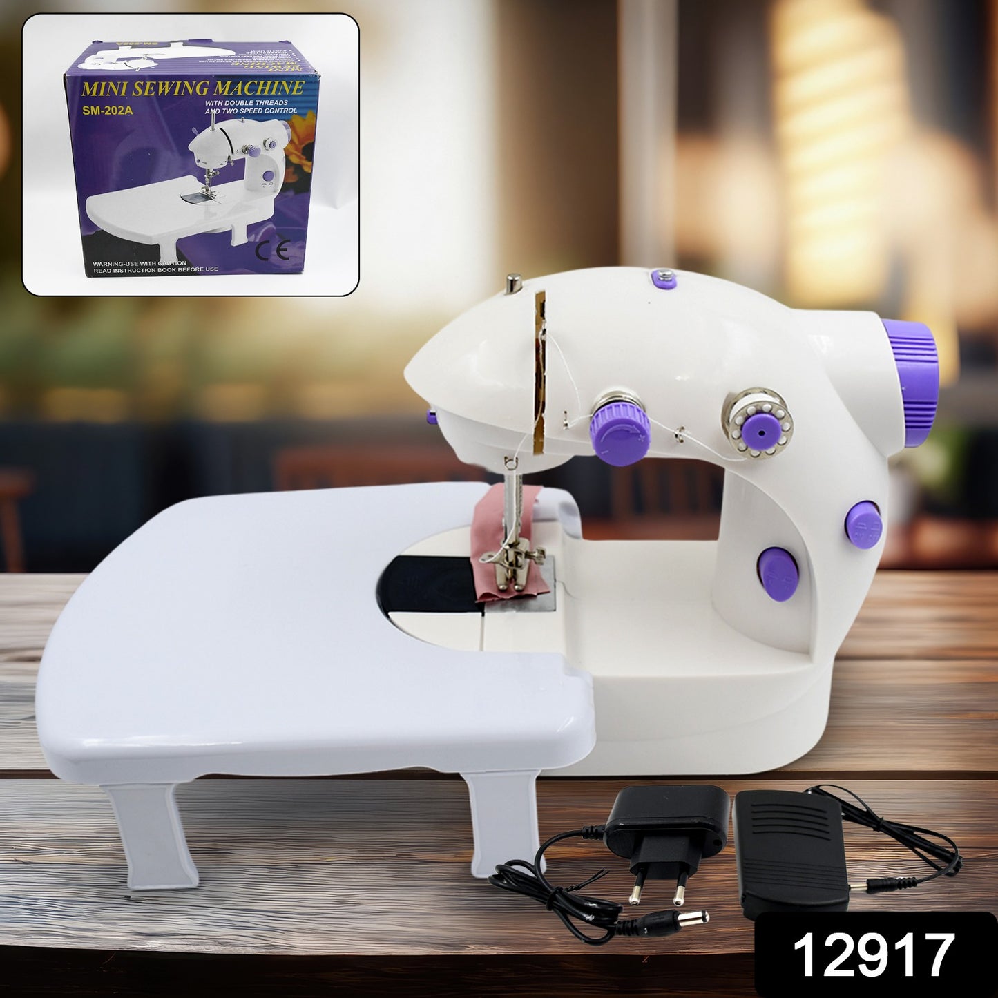 12917 Home Tailoring Sewing Machine With Extension Table Set Foot Pedal Adapter Mini Electric Silai Machine Portable Stitching Machinetailoring Machine - eazy cart store