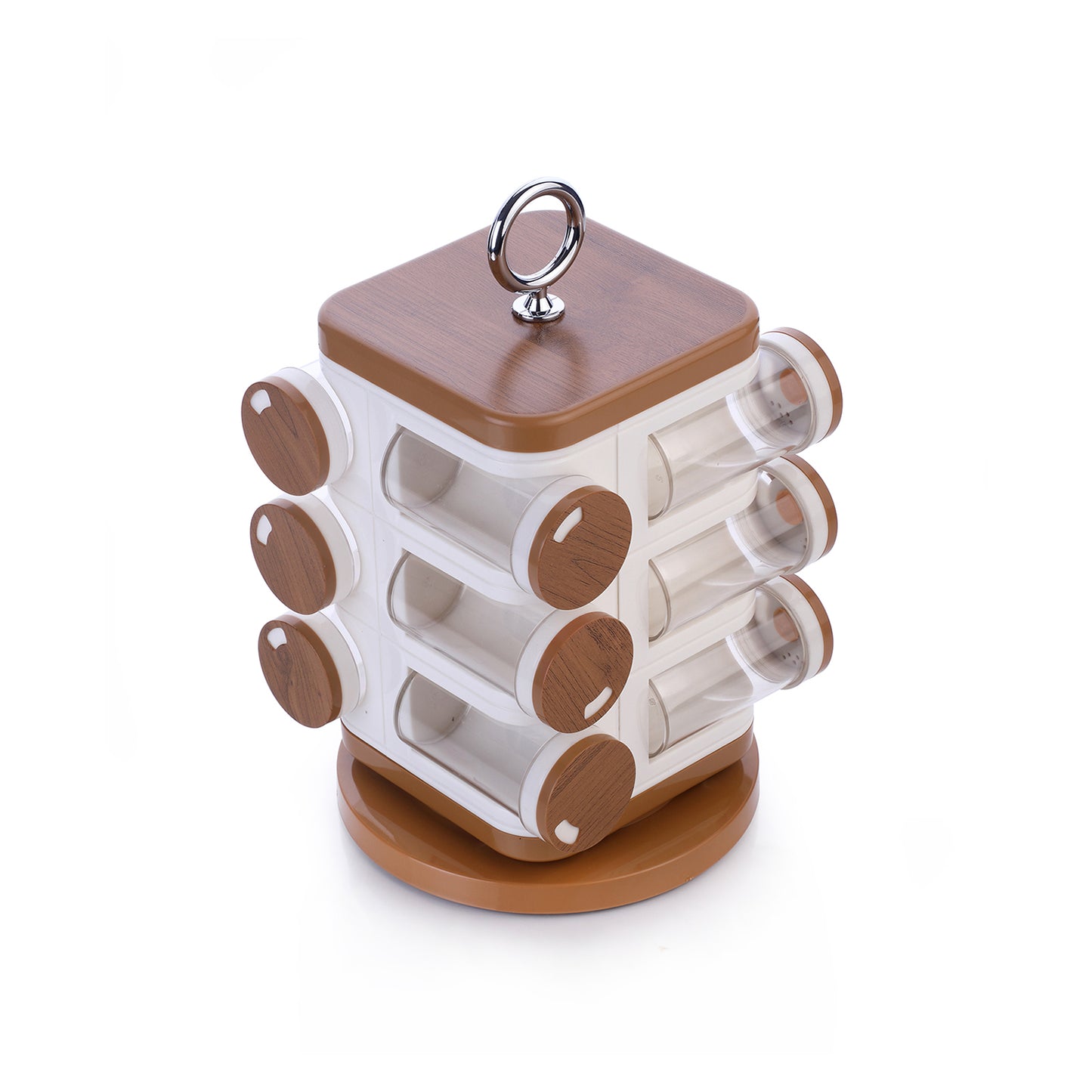 8118 Ganesh 12-jar Revolving Spice Rack Masala Box - eazy cart store