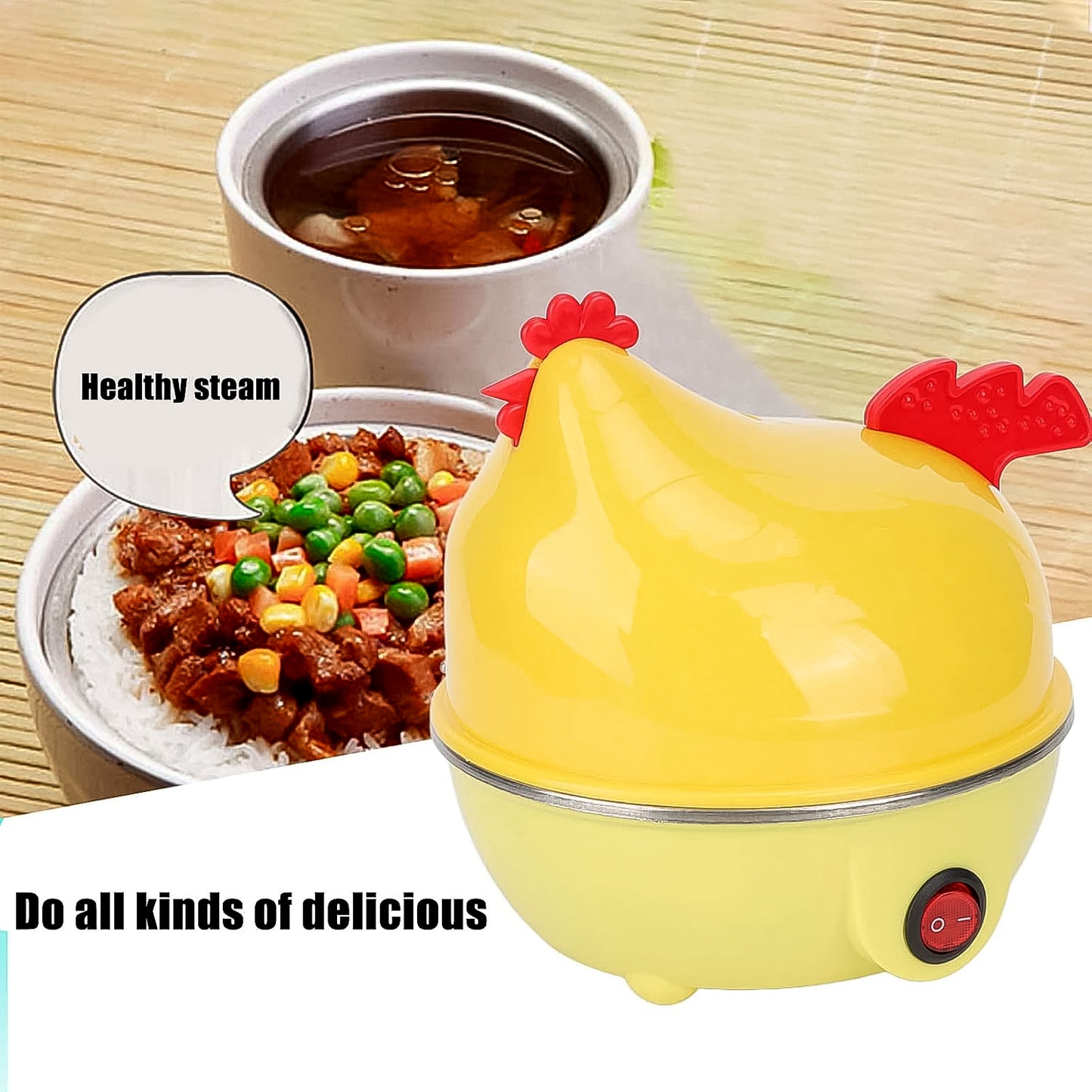 Electric Egg Boiler Chicken Shaped Egg Kettle Cooker (1 Pc) - eazy cart store