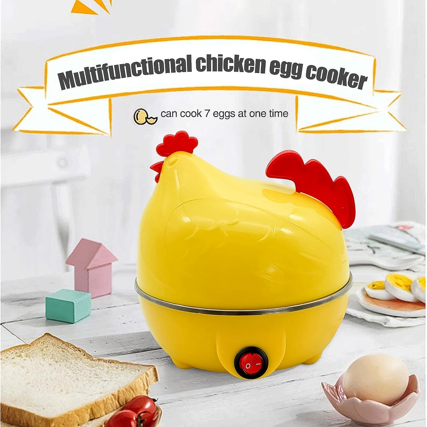 Electric Egg Boiler Chicken Shaped Egg Kettle Cooker (1 Pc) - eazy cart store