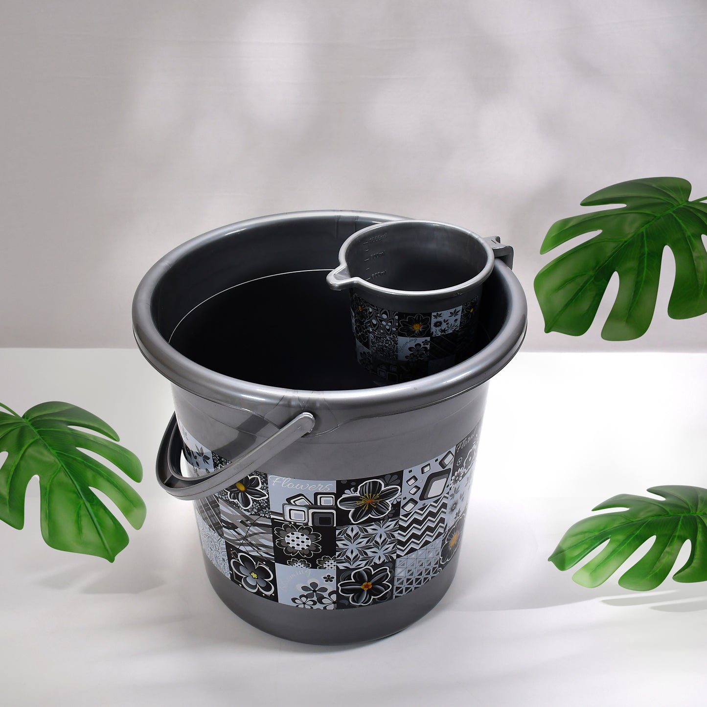 4050 Large Capacity Plastic Bathroom Set Of 7pieces (1pc Big Tub 1pc Bucket1pc Dustbin 1pc Mug 1pc Soap Case 1pc Dustpan 1pc Stool) - eazy cart store