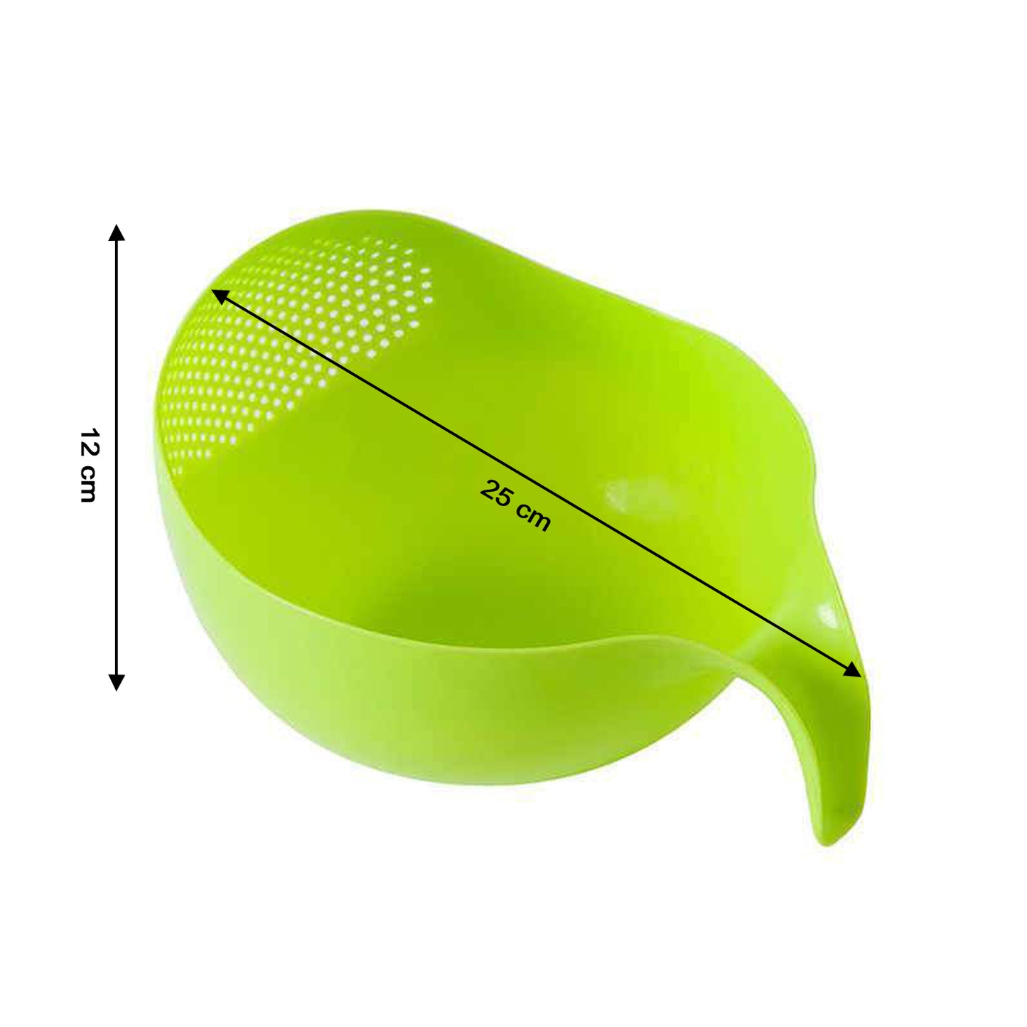 2068 Plastic Rice Bowlfood Strainer Thick Drain Basket With Handle For Rice Vegetable Fruit (Set Of 3pcs) - eazy cart store