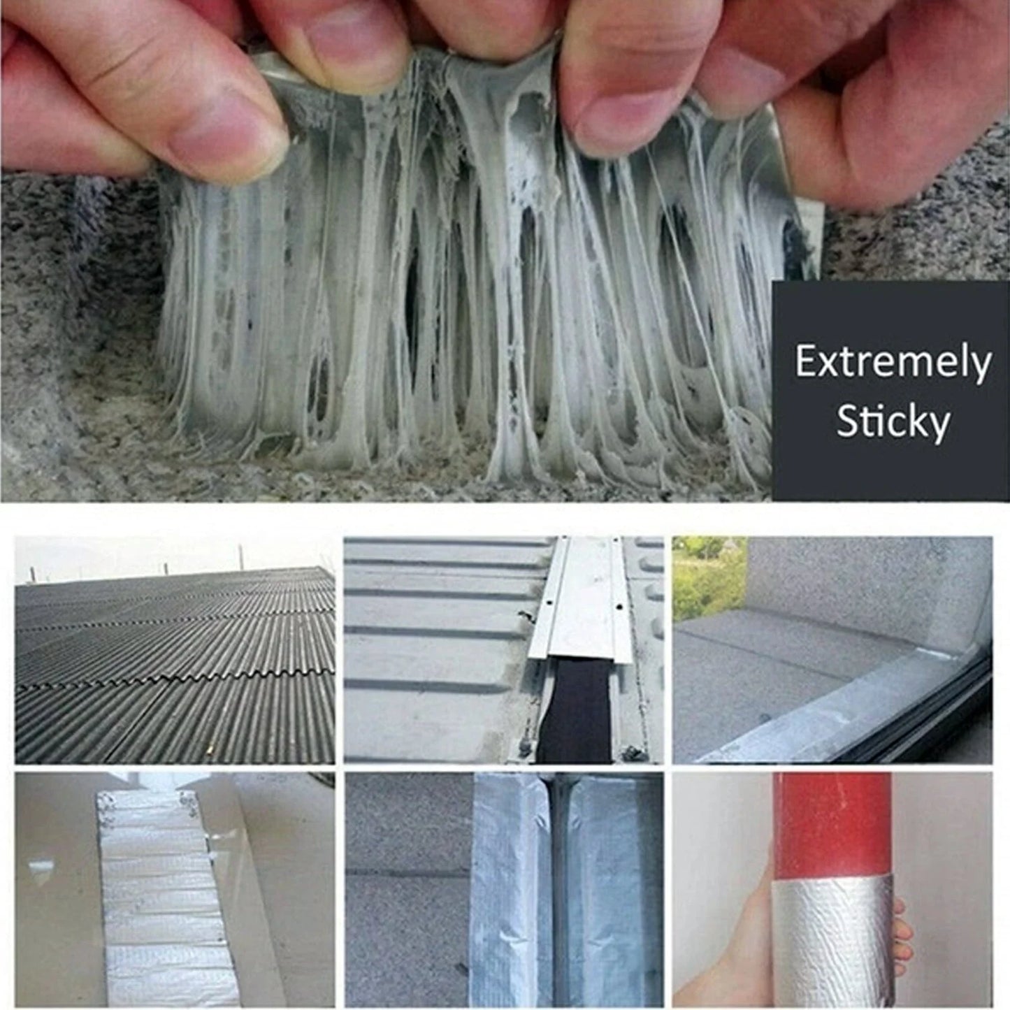 1753 Self-adhesive Insulation Resistant High Temperature Heat Reflective Aluminium Foil Duct Tape Roll (0.9mm) - eazy cart store