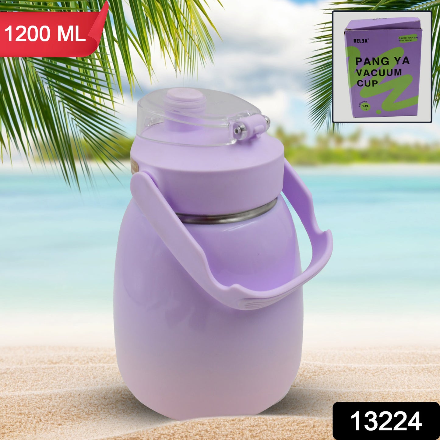 Stainless Steel Mug Bottle Vacuum Insulated Cup With Handle (1200 Ml) - eazy cart store