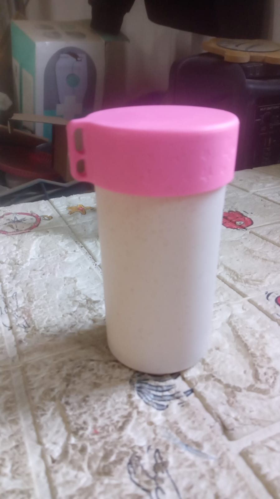 12683 Travel Coffee Cup Portable Water Bottle Wheat Straw Coffee Tea Mug Coffee Mug With Lids For Coffee Tea (300 Ml Approx) - eazy cart store