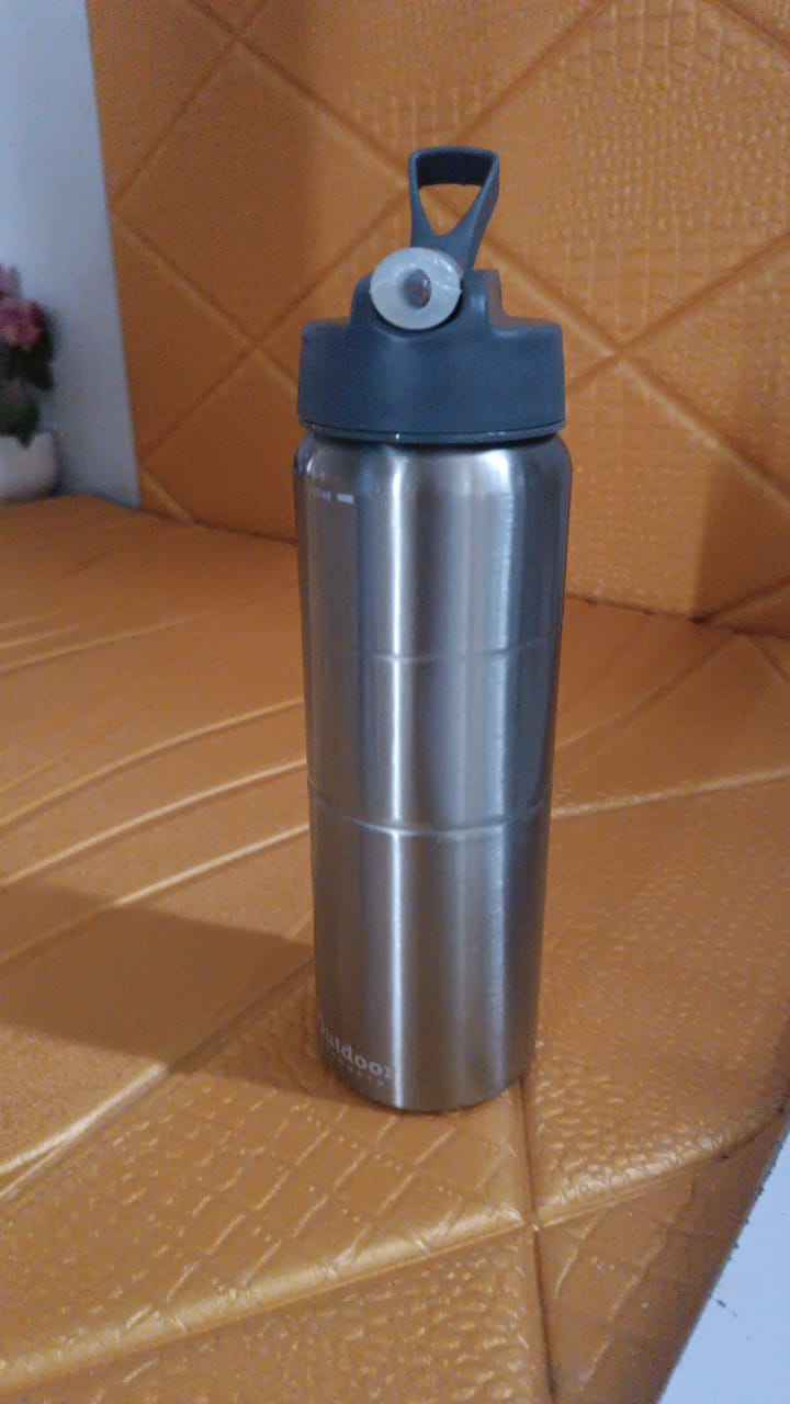 Steel Water Bottle Fridge Water Bottle With Straw (750ml) - eazy cart store