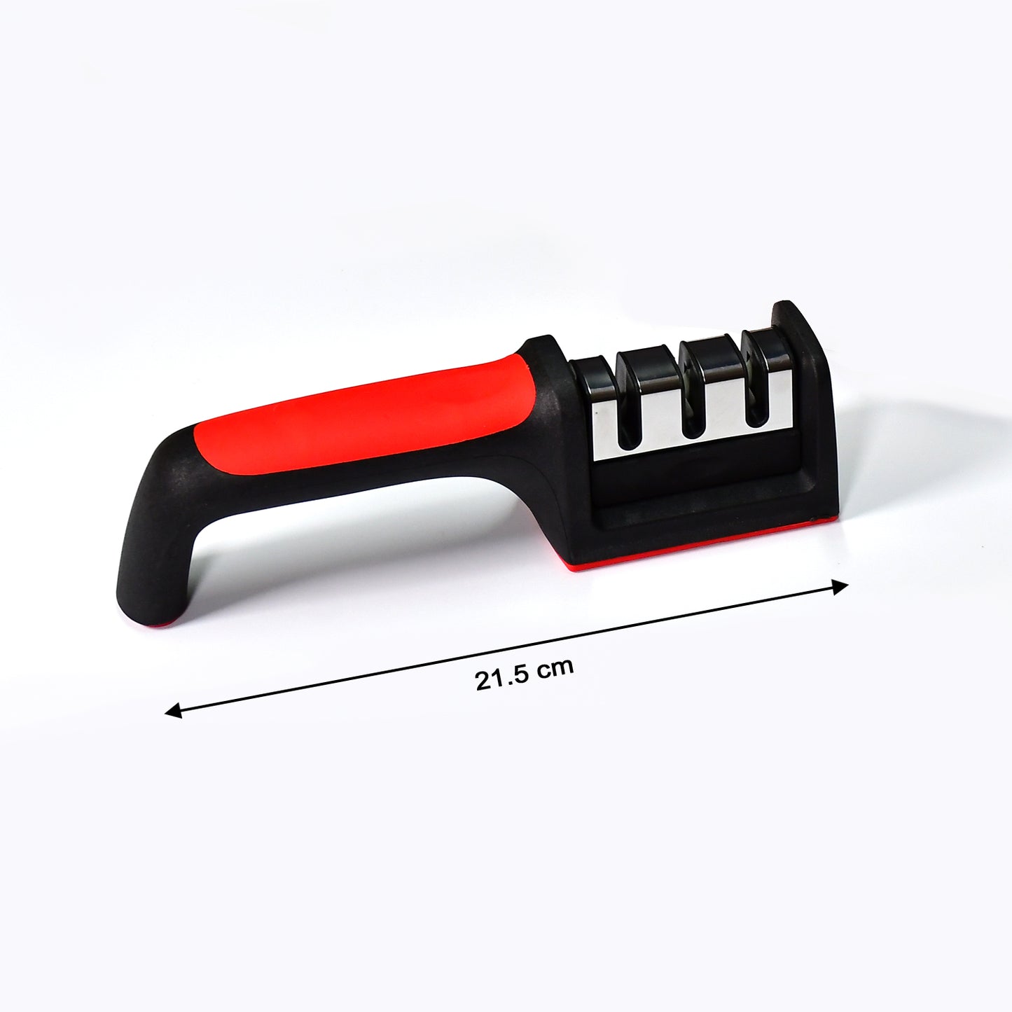 2051 Manual Red Knife Sharpener 3 Stage Sharpening Tool For Ceramic Knife And Steel Knives. - eazy cart store