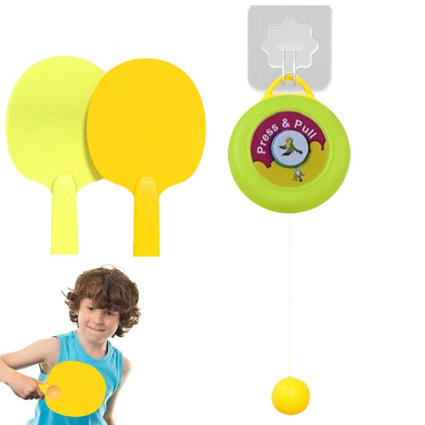 17640 Portable Indoor Hanging Table Tennis With Three Ball Table Tennis Self Training Set - eazy cart store