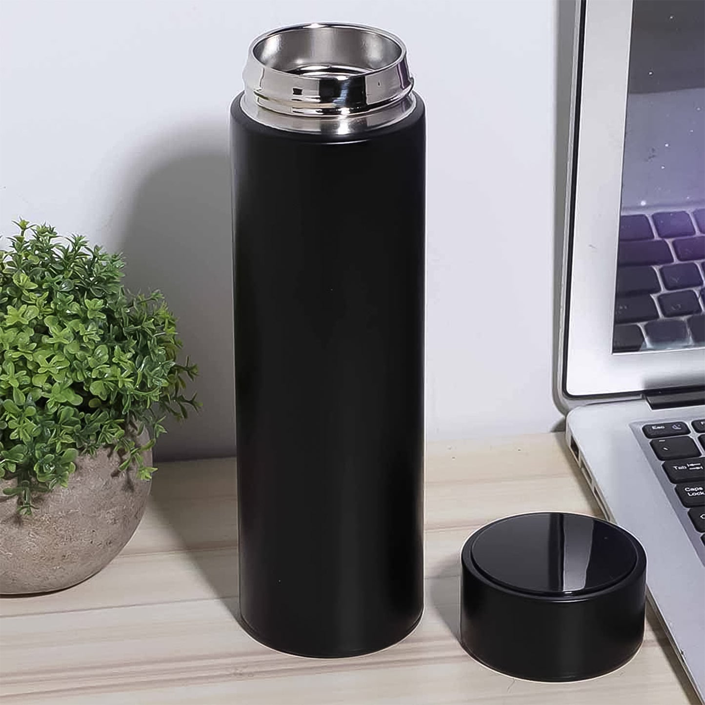 Thermal Coffee Carafe Tea Pot Water Bottles With Led Display (Bottle 500 Ml Pot 1000 Ml 2 Pc) - eazy cart store