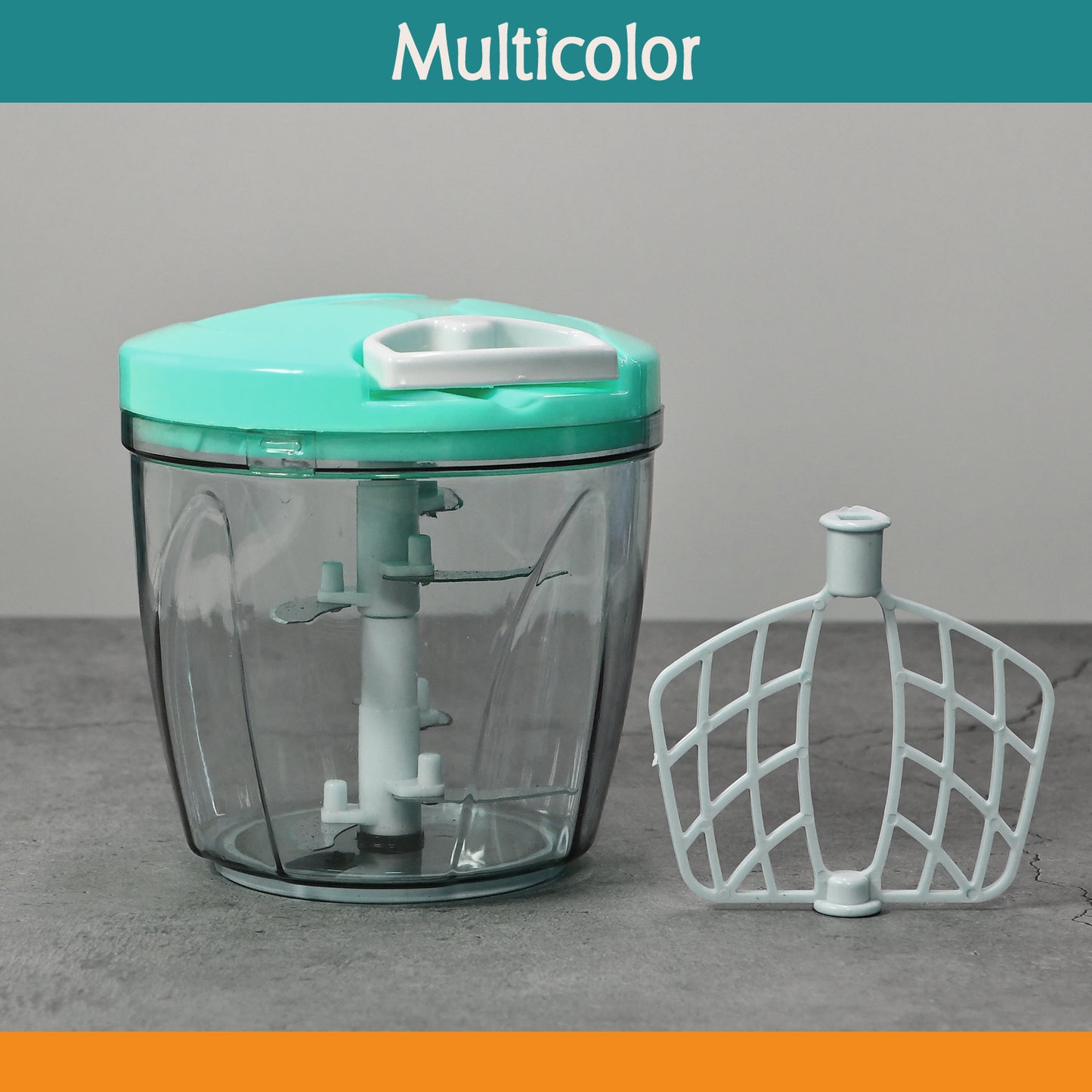 2065 6 Blade 2in1 Manual Food Chopper Compact Powerful Hand Held Vegetable Chopper (1000ml) - eazy cart store
