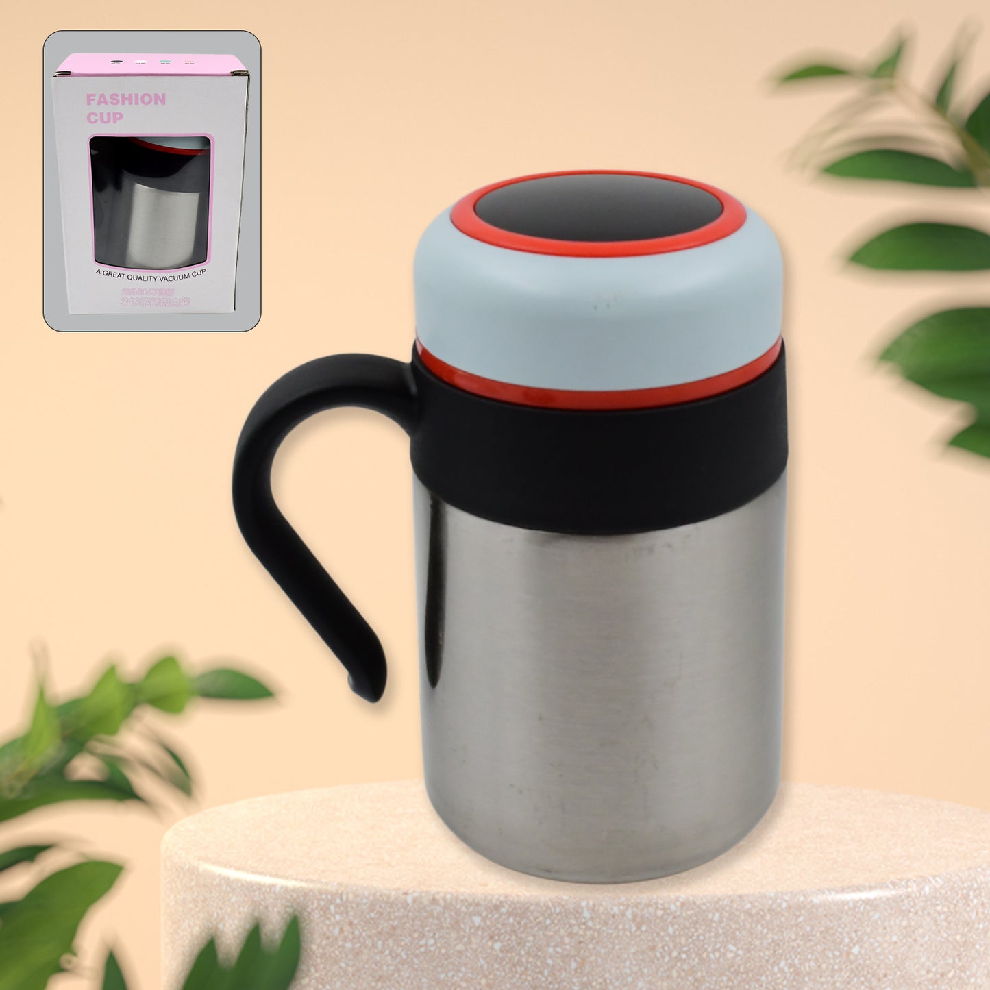 Stainless Steel Mug Bottle Vacuum Insulated Cup With Handle Small Cup (420 Ml) - eazy cart store
