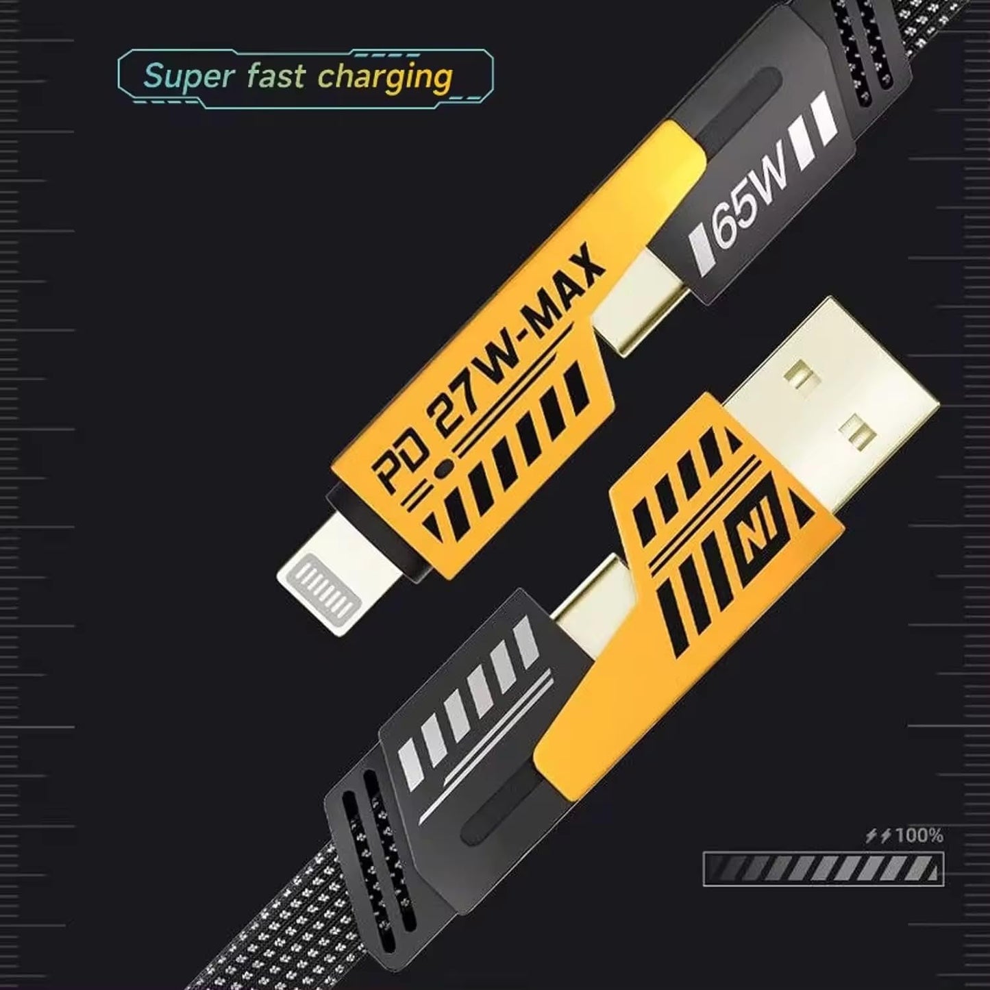 4 In 1 Fast Charging Cable (1 Pc Loose) - eazy cart store