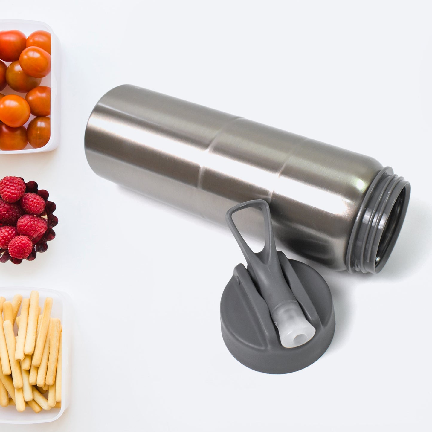 Steel Water Bottle Fridge Water Bottle With Straw (750ml) - eazy cart store