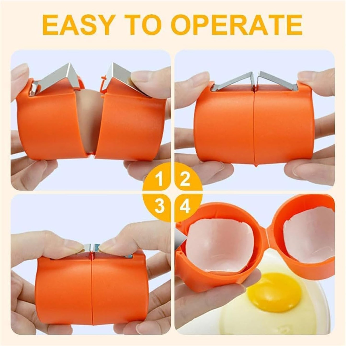 Egg Shell Opener Egg Cracker Tool For Raw Eggs Handheld (1 Pc) - eazy cart store