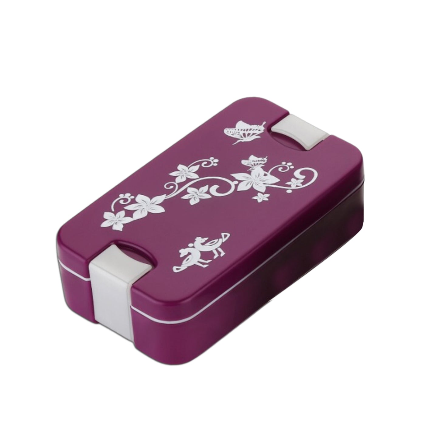5332 Airtight Lunch Box 2 Compartment Lunch Box Leak Proof Food Grade Material Lunch Box Modern Appearance Compact Lunch Box With Spoon - eazy cart store