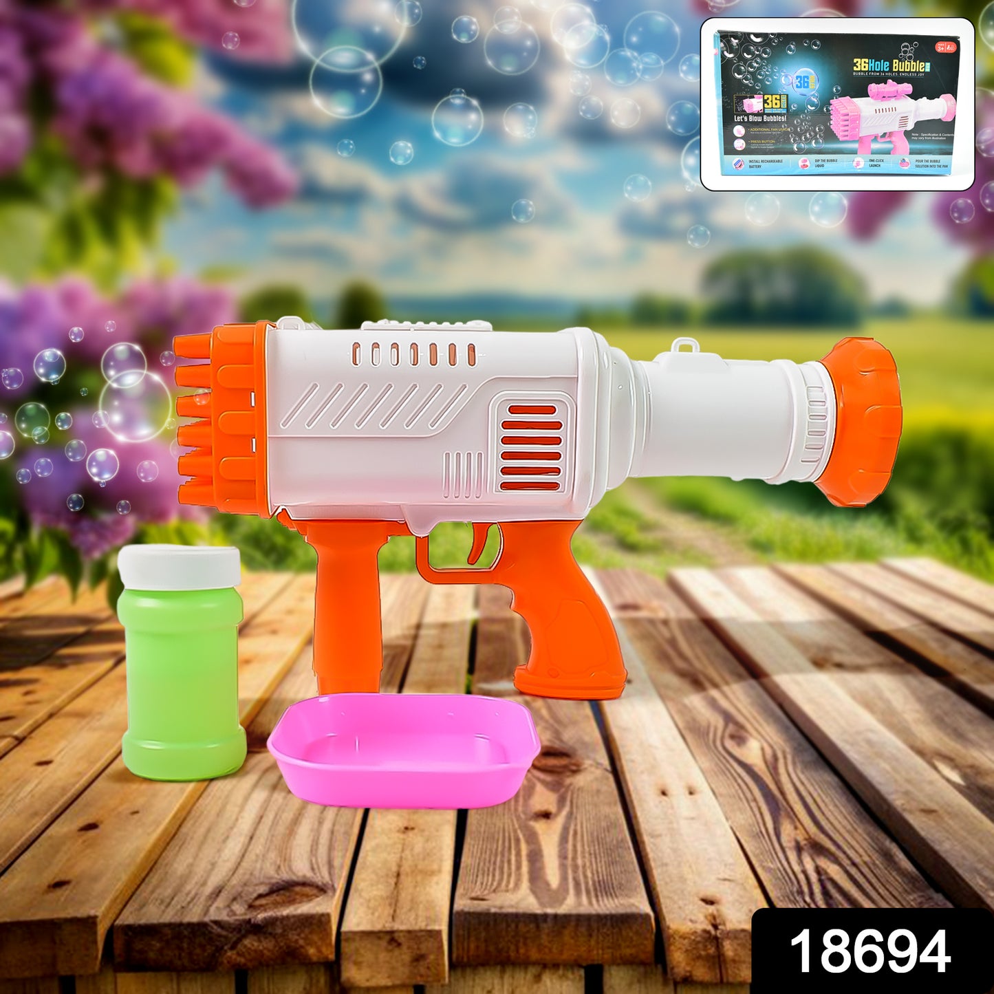 36 Holes Big Rechargeable Powerful Machine Bubble Gun Toys (1 Set) - eazy cart store
