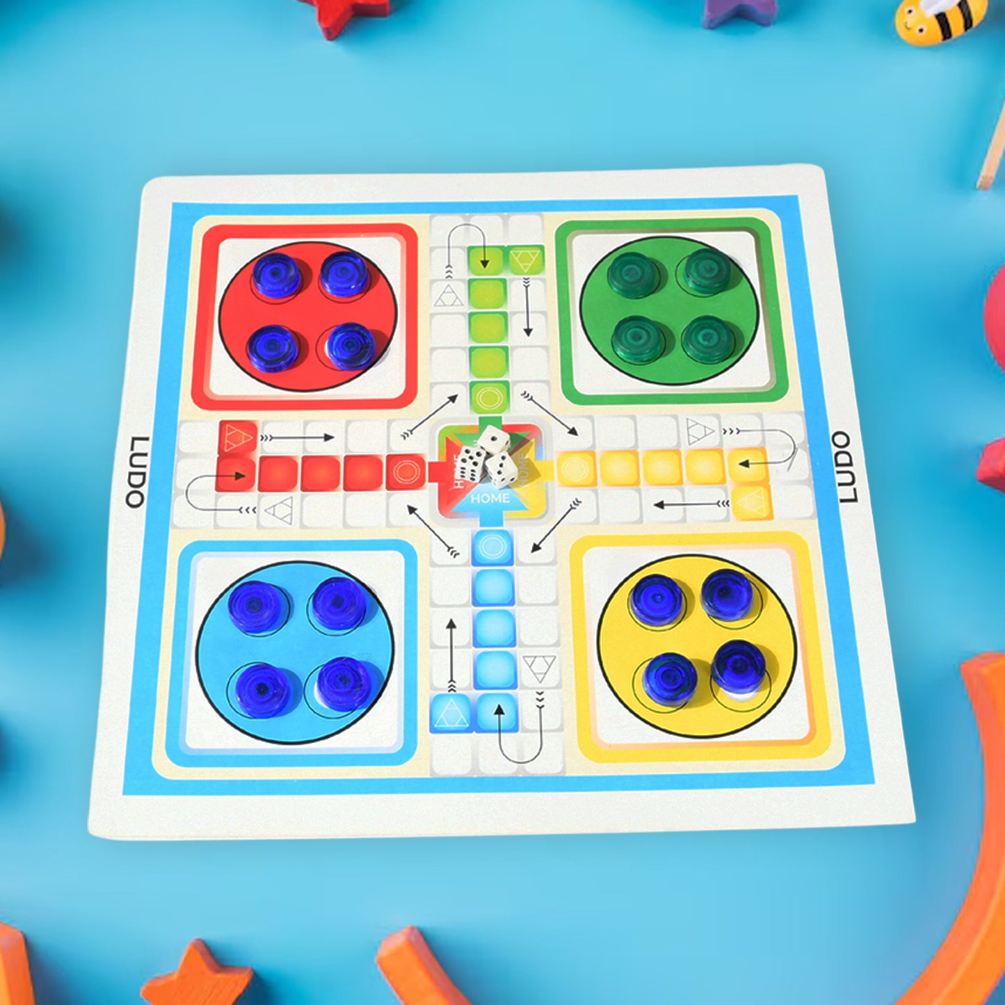 17669 13 In 1 Family Board Game Chess Snakes Ladders Ludo Tic-tac-toe Checkers Travel Bingo Football Space Venture Steeplechase Set For Kids - eazy cart store