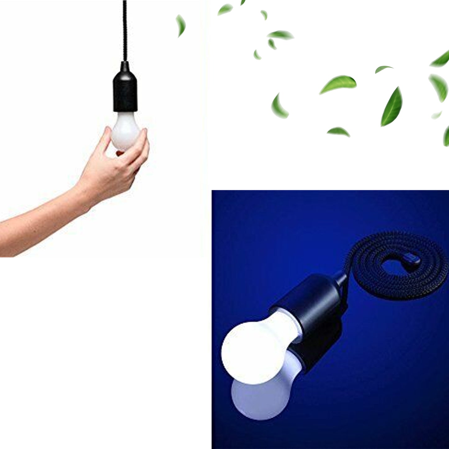 12899 1pcs Led Bulbs Pull Cord Light Led Pull Cord Light Hanging Led Bulb Pull Wire Drawstring Light Bulb Black Led Pendant Lights - eazy cart store