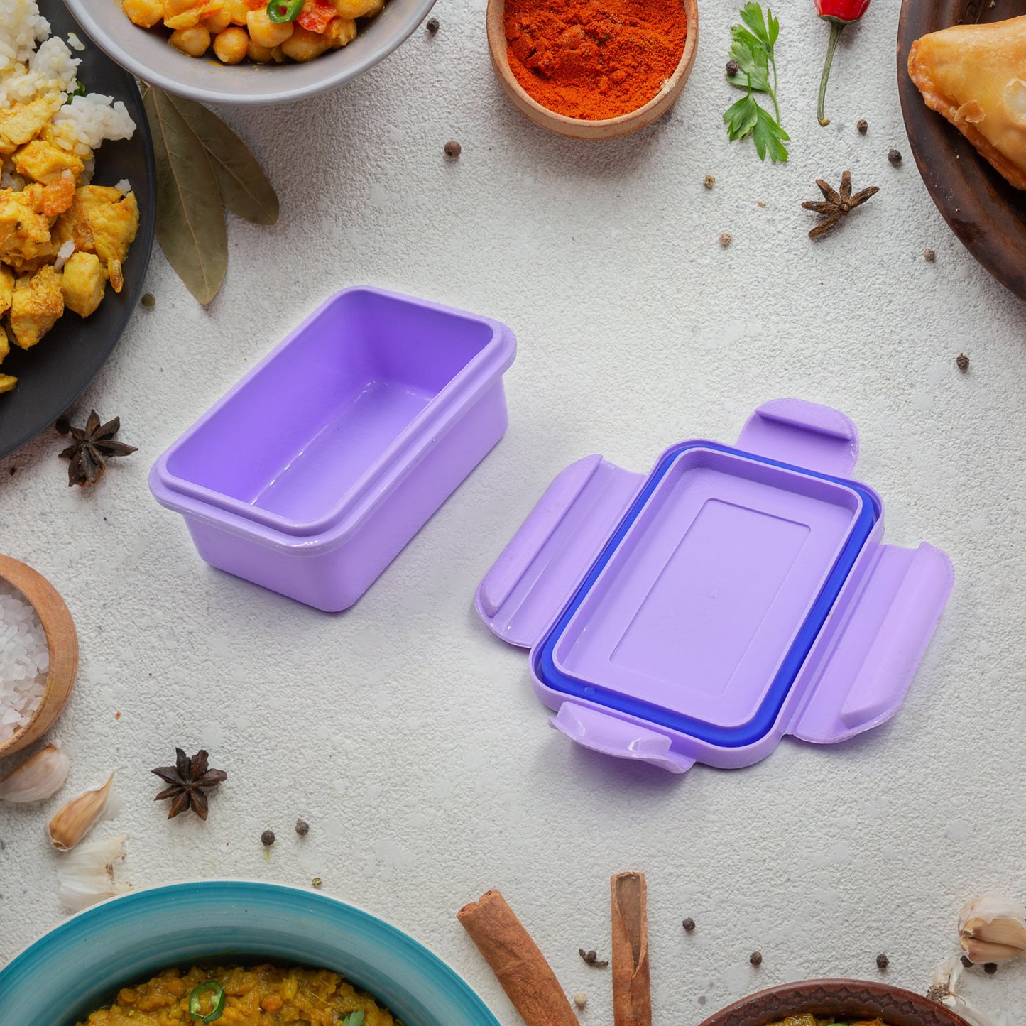 5365 Lunch Box Plastic With Steel Plate Small Lunch Box High Quality Box For Kids School Customized Plastic Lunch Box For Girls Boy - eazy cart store