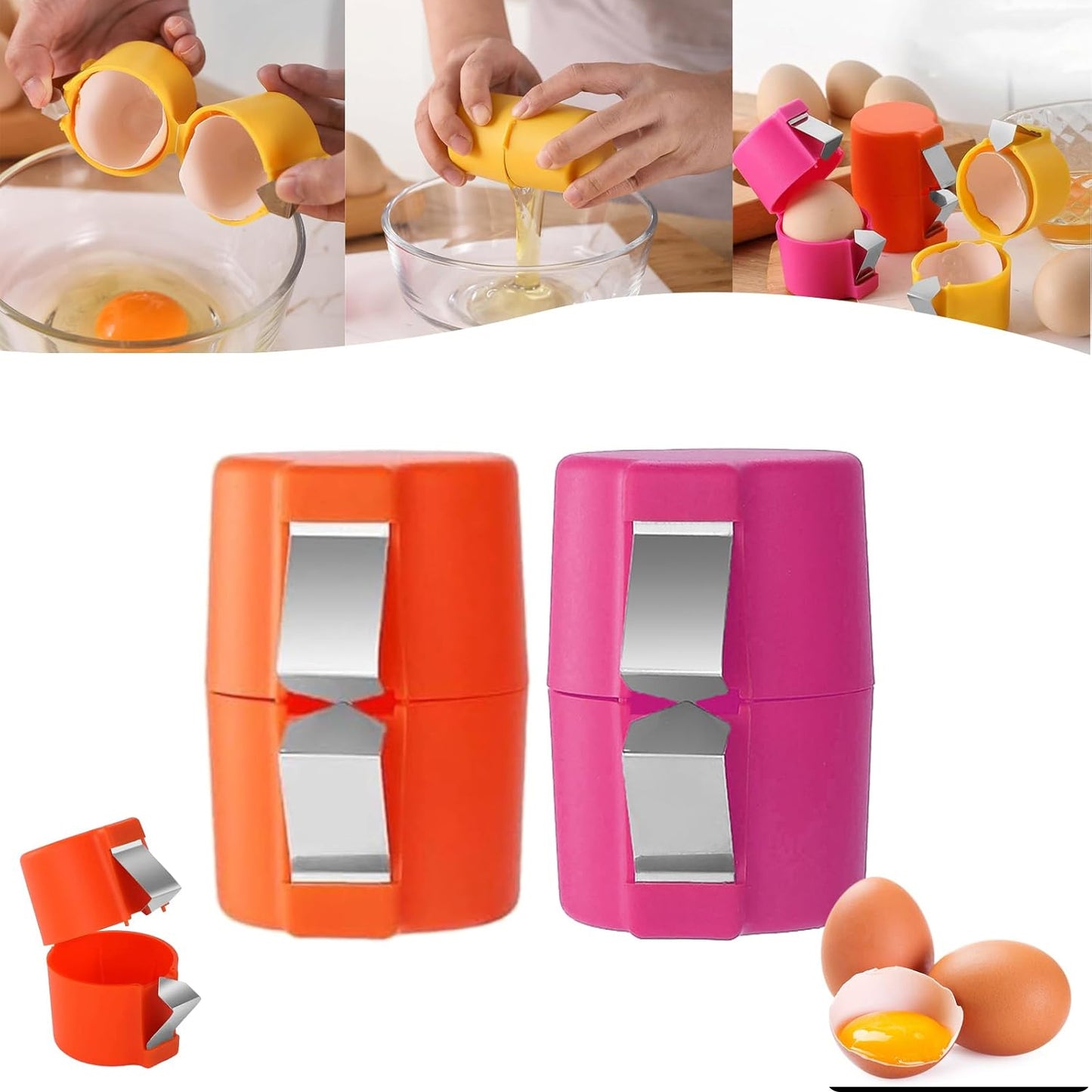 Egg Shell Opener Egg Cracker Tool For Raw Eggs Handheld (1 Pc) - eazy cart store