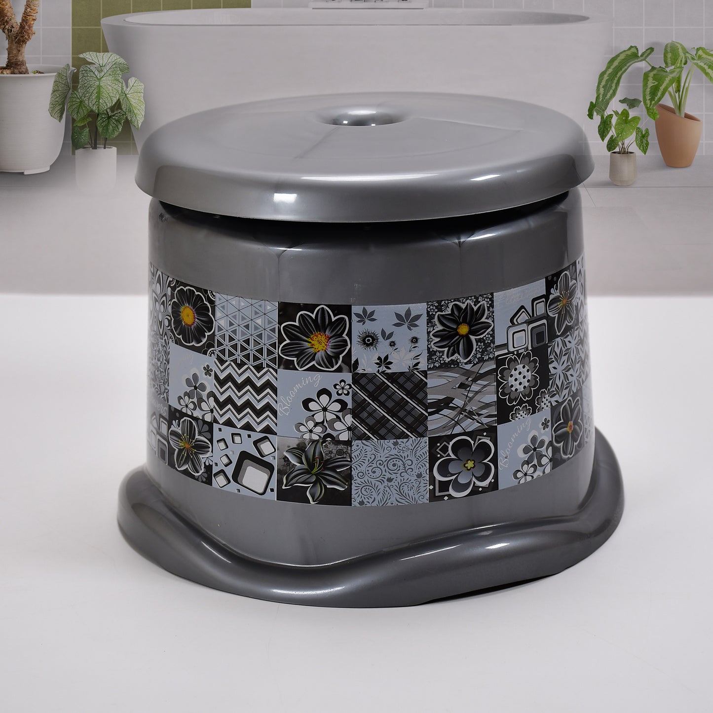 4050 Large Capacity Plastic Bathroom Set Of 7pieces (1pc Big Tub 1pc Bucket1pc Dustbin 1pc Mug 1pc Soap Case 1pc Dustpan 1pc Stool) - eazy cart store