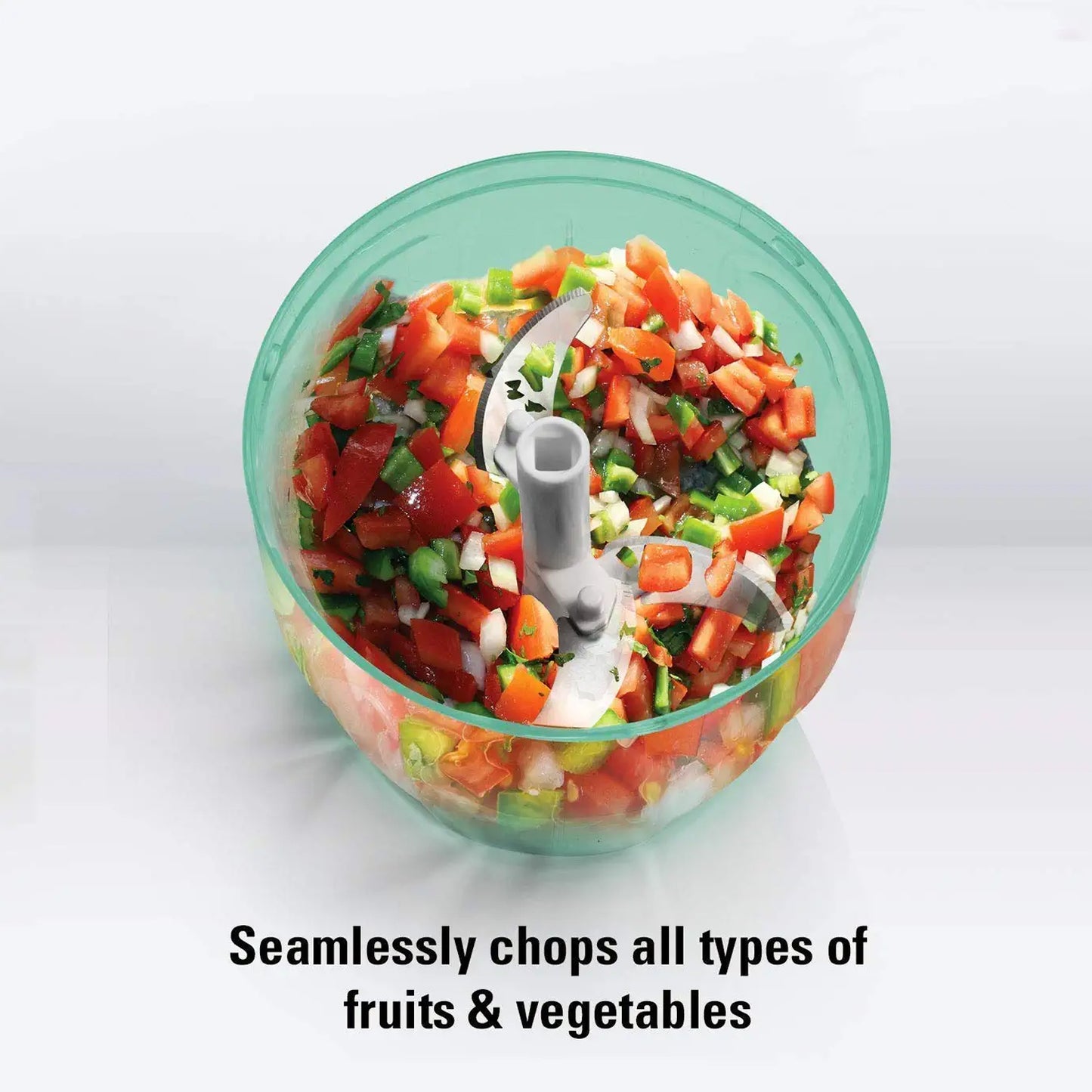 2065 6 Blade 2in1 Manual Food Chopper Compact Powerful Hand Held Vegetable Chopper (1000ml) - eazy cart store