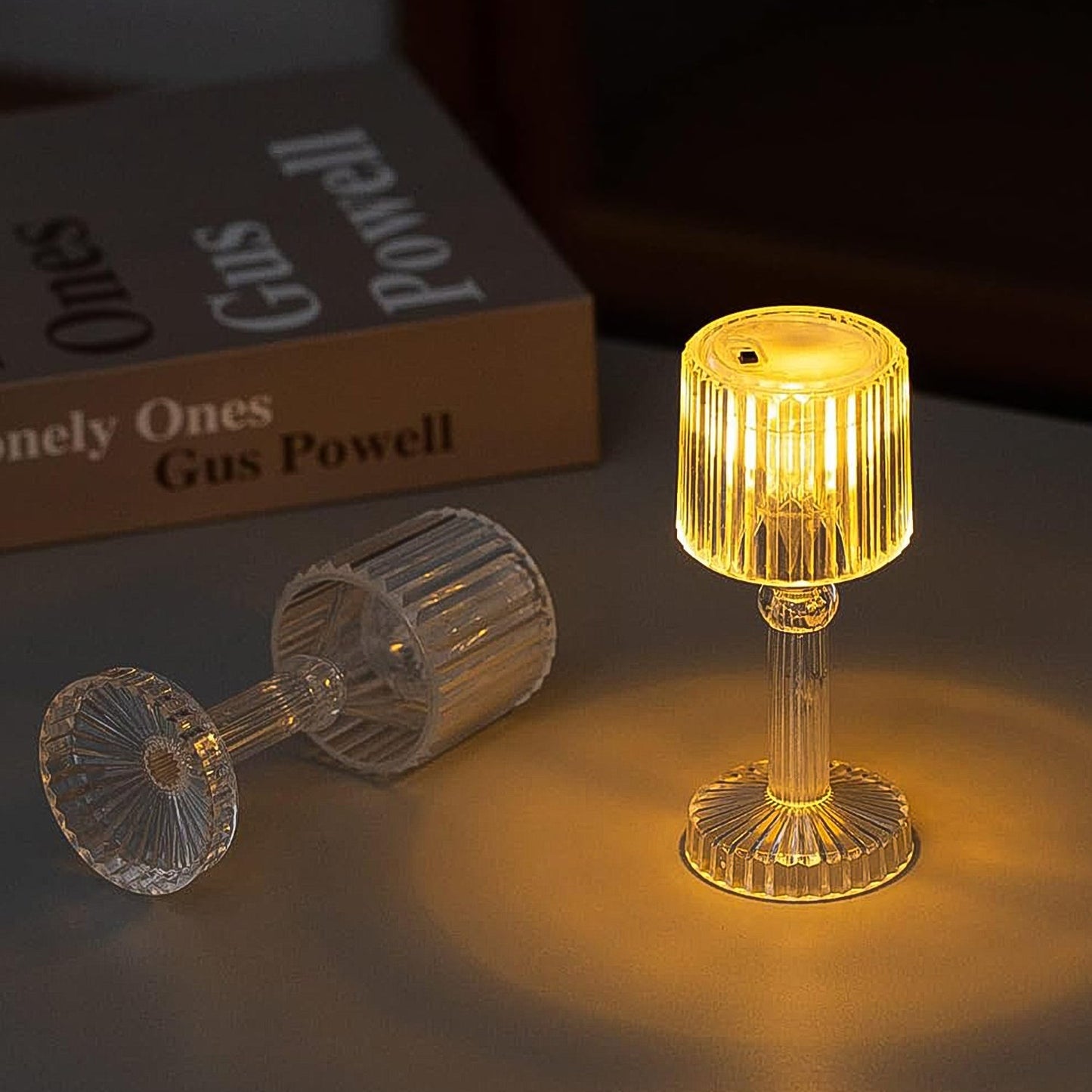 Big Acrylic Led Desk Lamps Table Lamp Portable Crystal (1 Pc Big) - eazy cart store