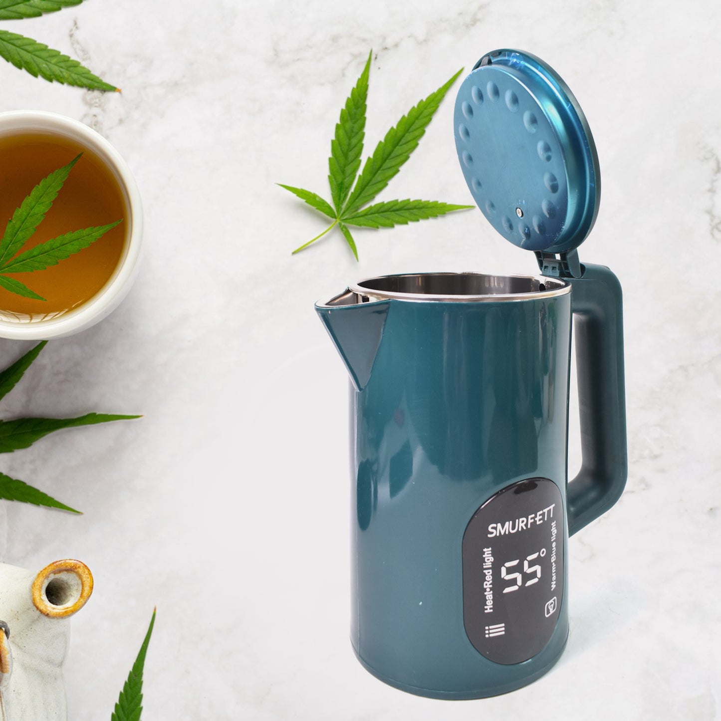 Temperature Display Electric Kettle 55 Degrees Constant Temperature Electric Kettle (1500w 2.5 Ltr. 1 Pc) - eazy cart store