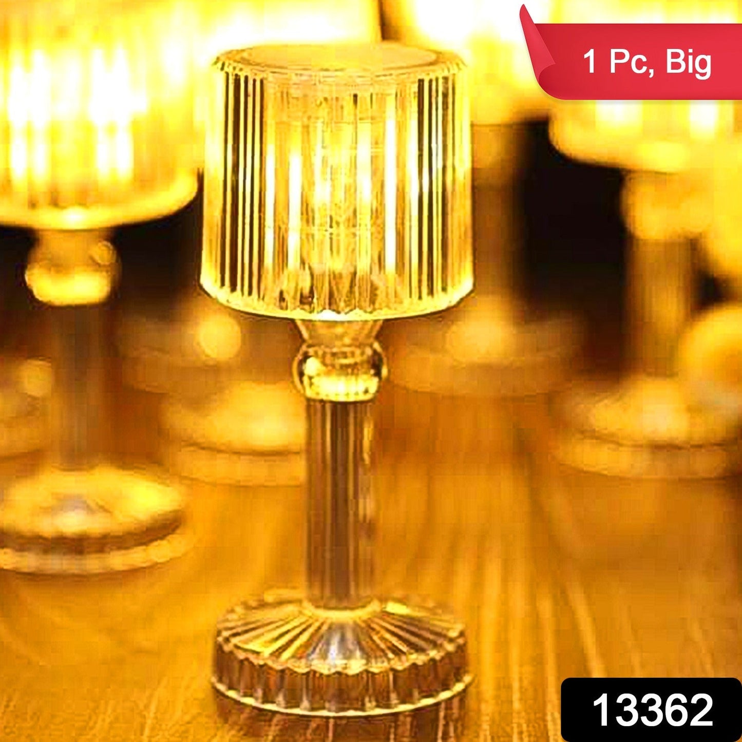 Big Acrylic Led Desk Lamps Table Lamp Portable Crystal (1 Pc Big) - eazy cart store