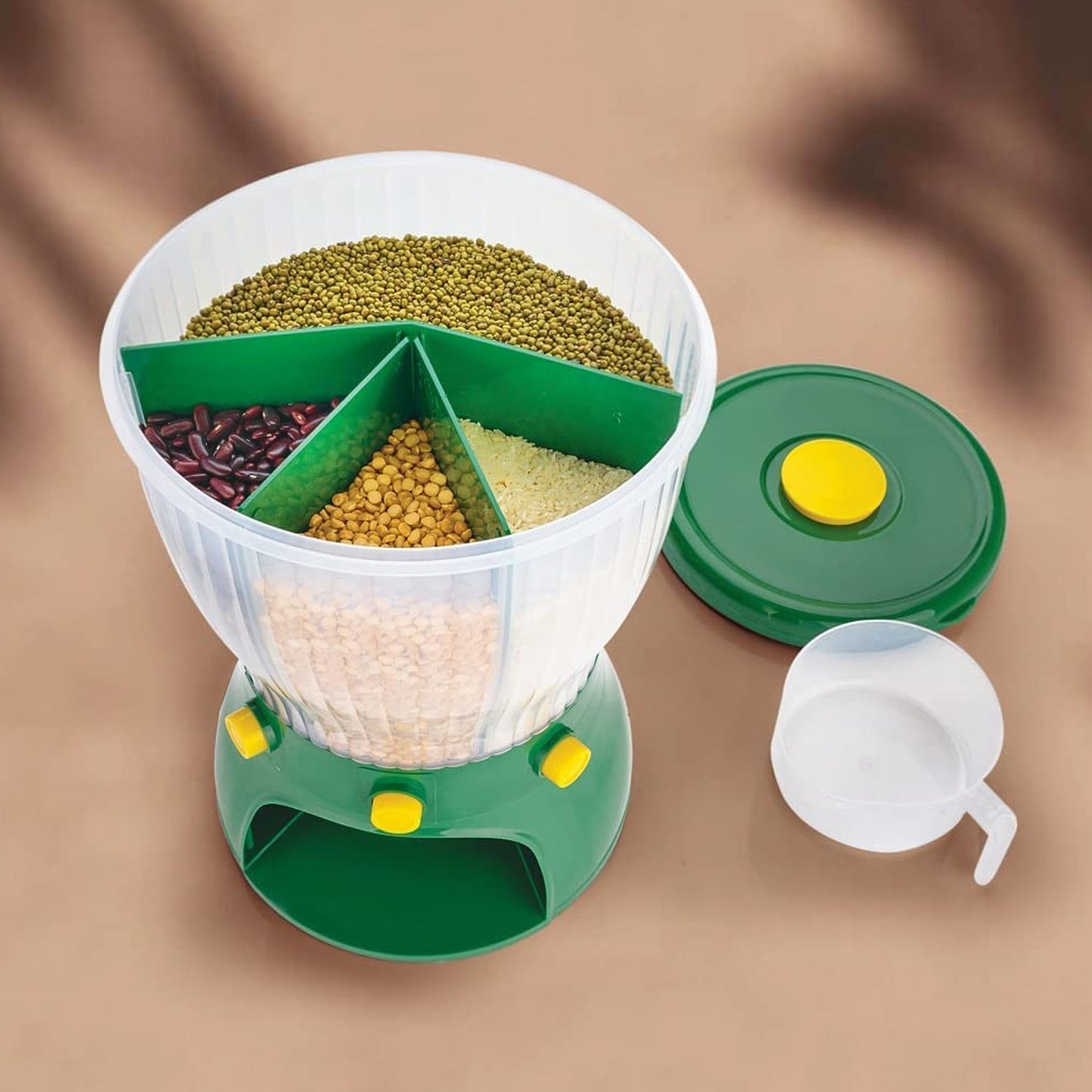 4 In 1 360 Degree Rotation Cereal Dispenser (Approx 10 Kg 1 Pc) - eazy cart store