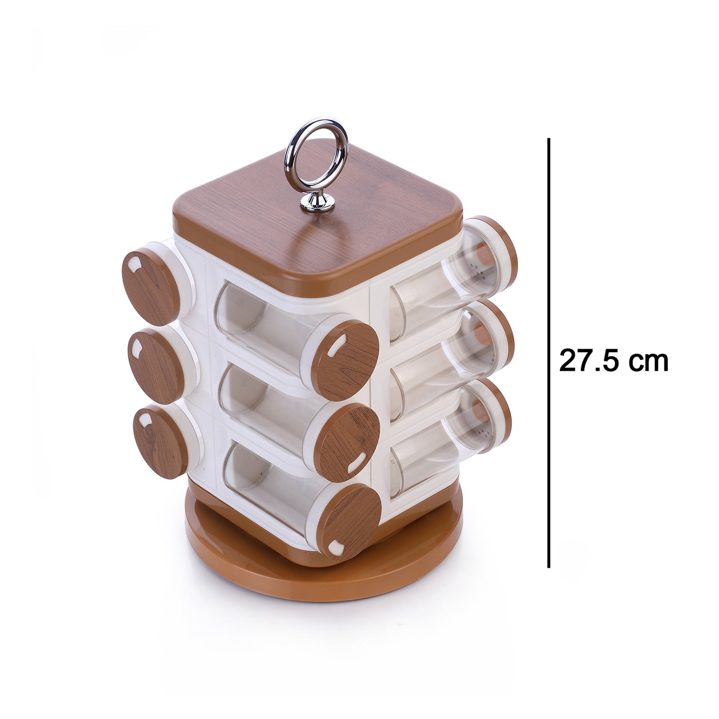 8118 Ganesh 12-jar Revolving Spice Rack Masala Box - eazy cart store