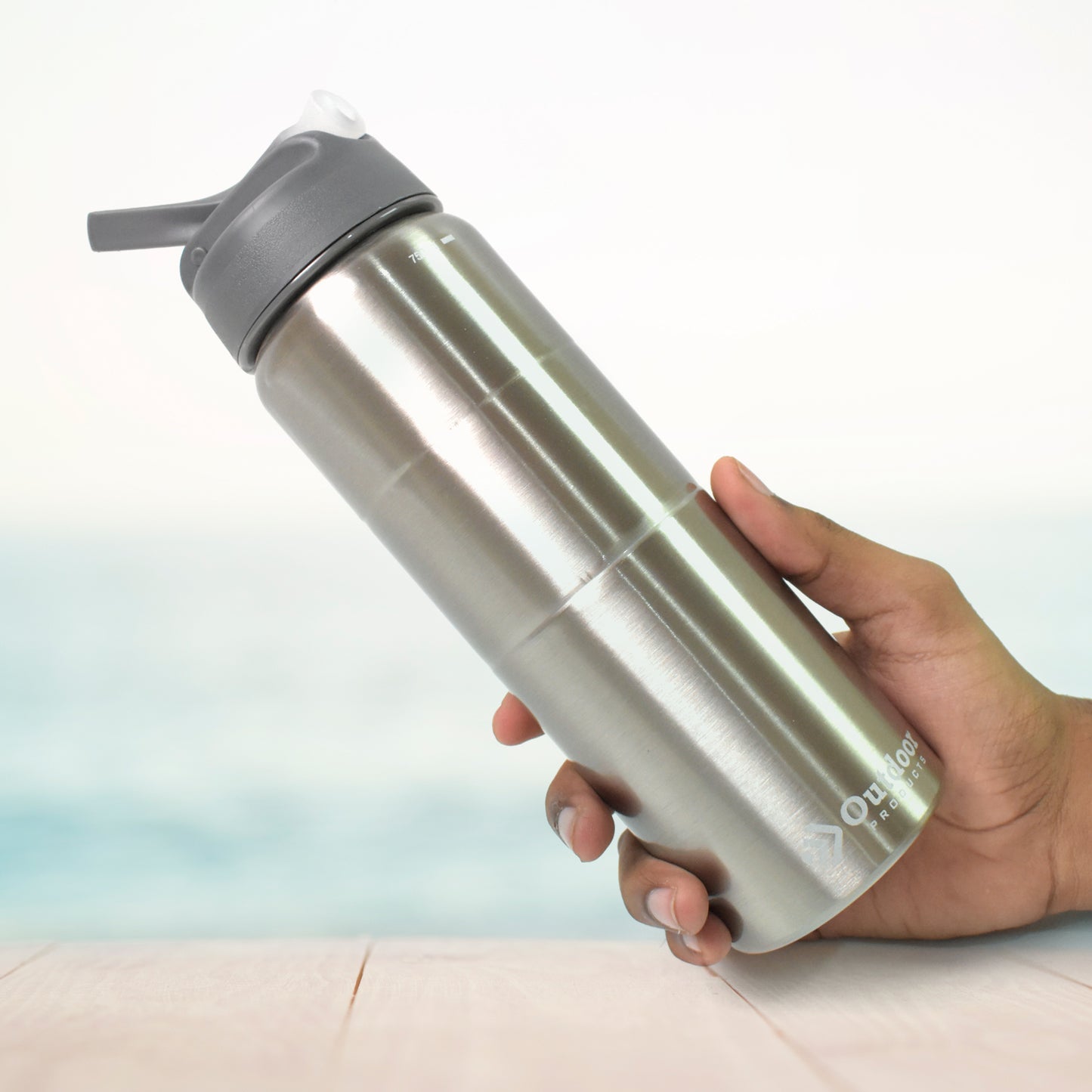 Steel Water Bottle Fridge Water Bottle With Straw (750ml) - eazy cart store