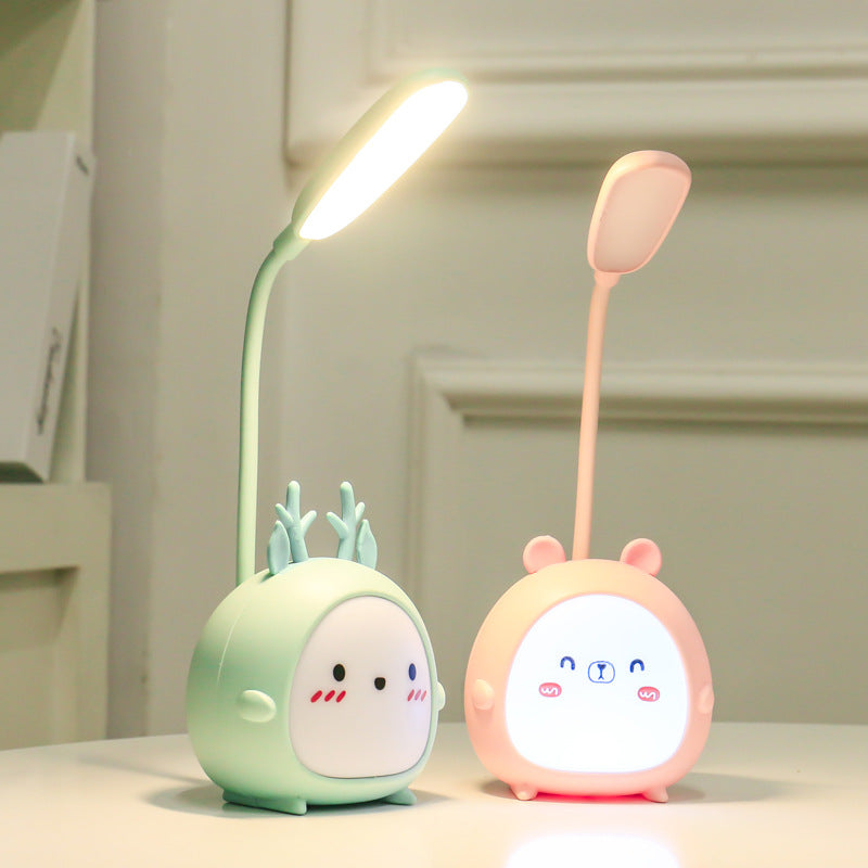 New Creative Cartoon Deer Cute Led Charging Eye Protection Night Light Student Bedroom Dormitory Folding Reading Lamp - eazy cart store