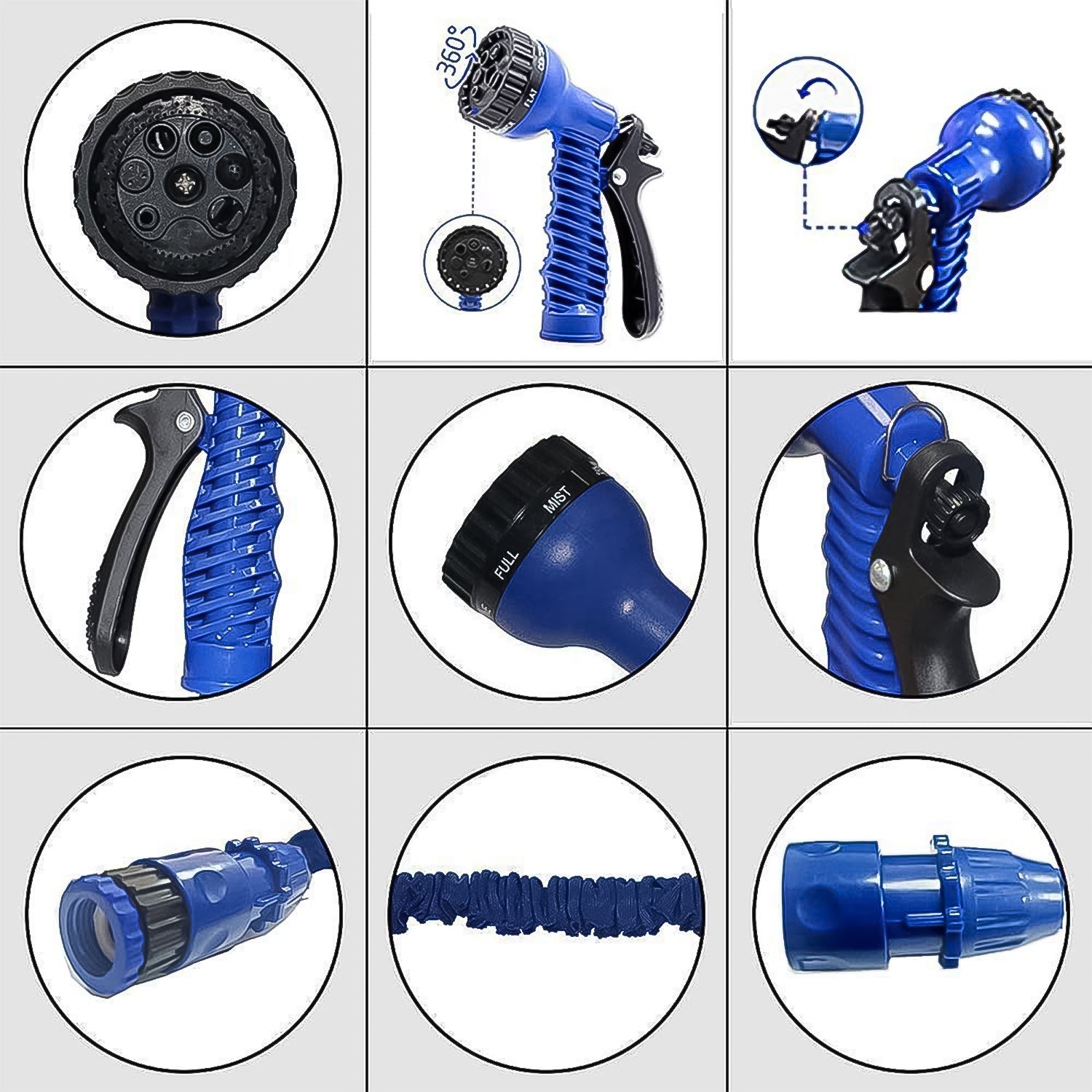 Expandable Magic Garden Hose With Spray Gun Approx 4 Metre Pipe (1 Set  Mix Color) - eazy cart store