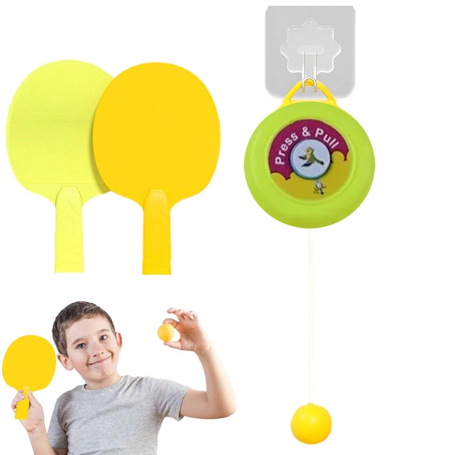 17640 Portable Indoor Hanging Table Tennis With Three Ball Table Tennis Self Training Set - eazy cart store