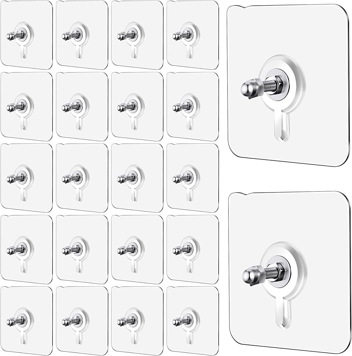 Wall Mount Screw Hooks for Kitchen Bathroom Bedroom Living Room 10 Pcs - eazy cart store