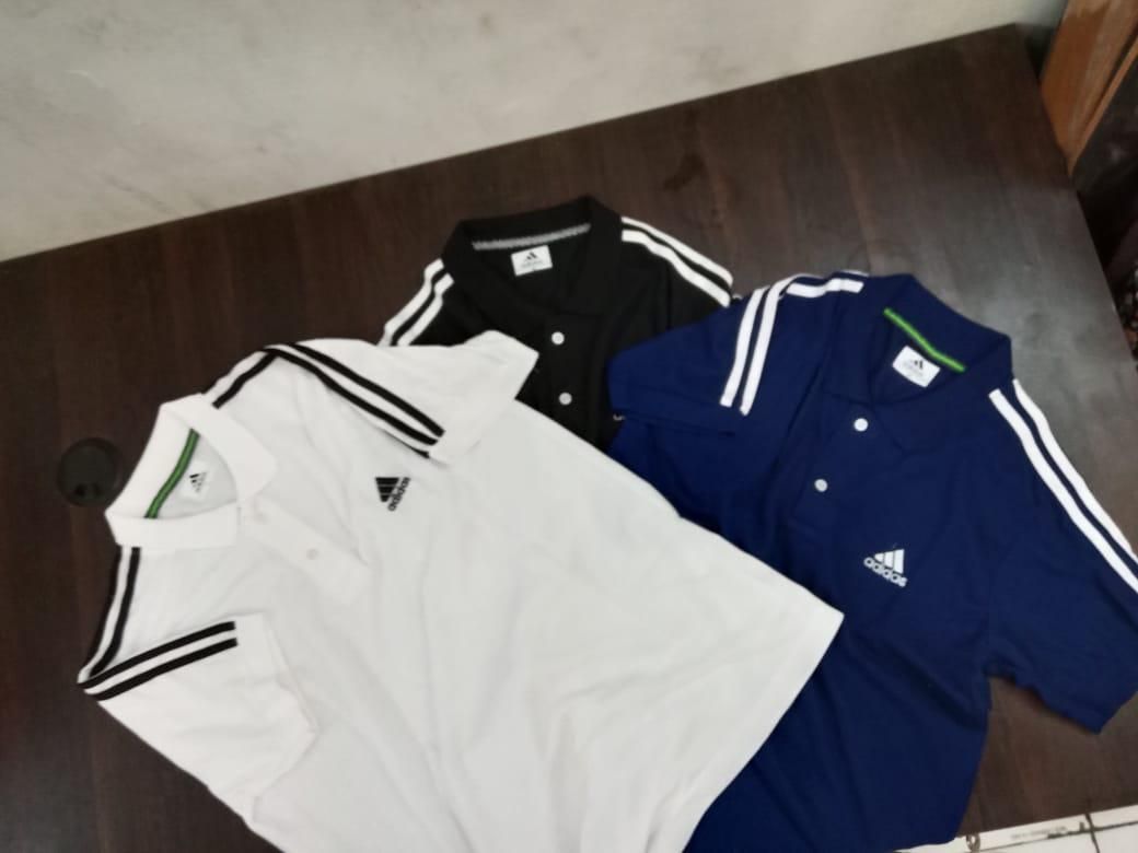 Men's Cotton-Matty Stripe Polo T-Shirt (Pack of 3) - eazy cart store