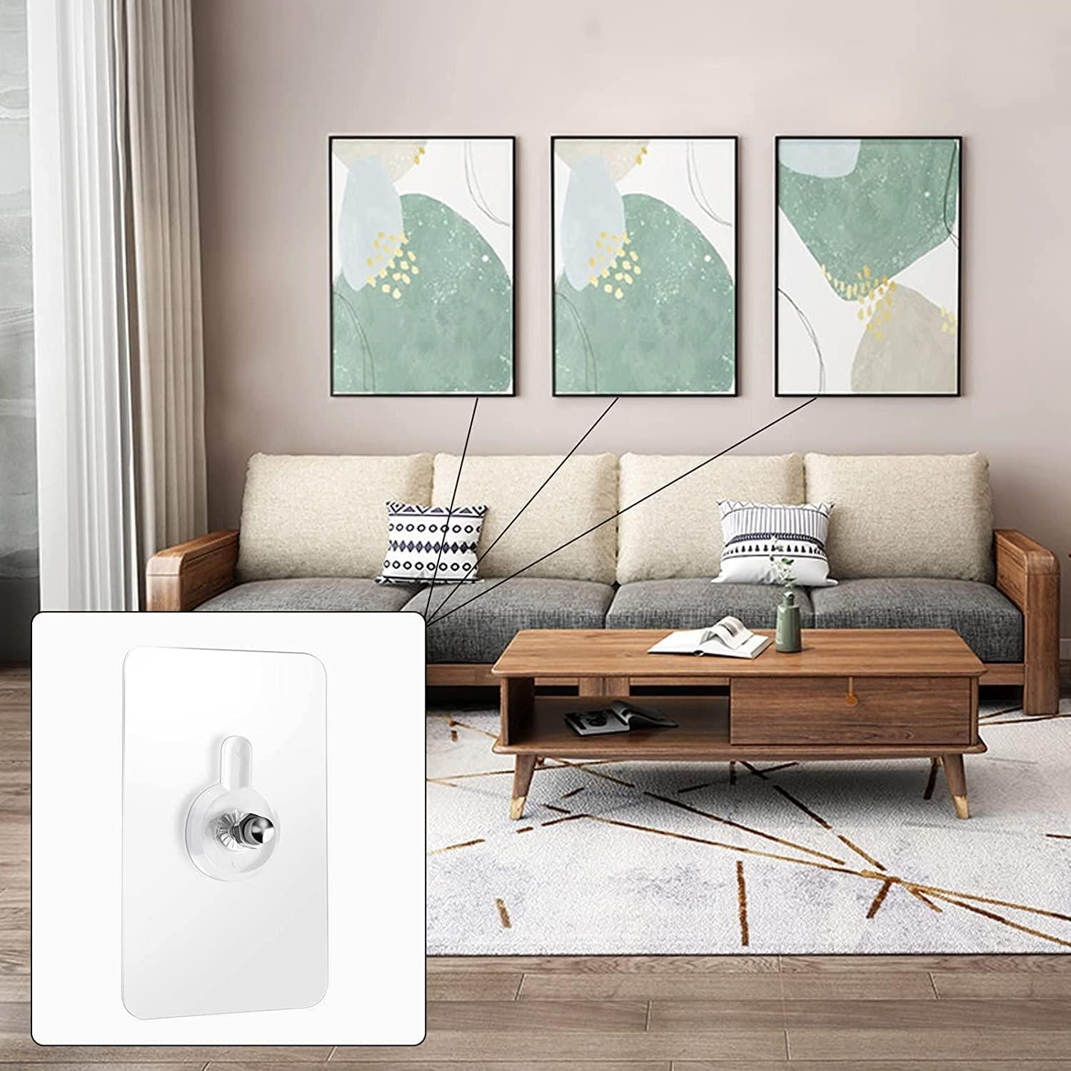 Wall Mount Screw Hooks for Kitchen Bathroom Bedroom Living Room 10 Pcs - eazy cart store