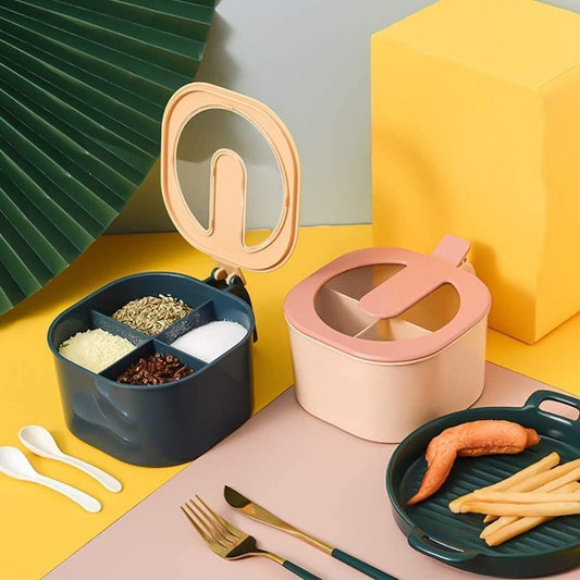 Plastic 4-Section Fancy Masala Box - eazy cart store