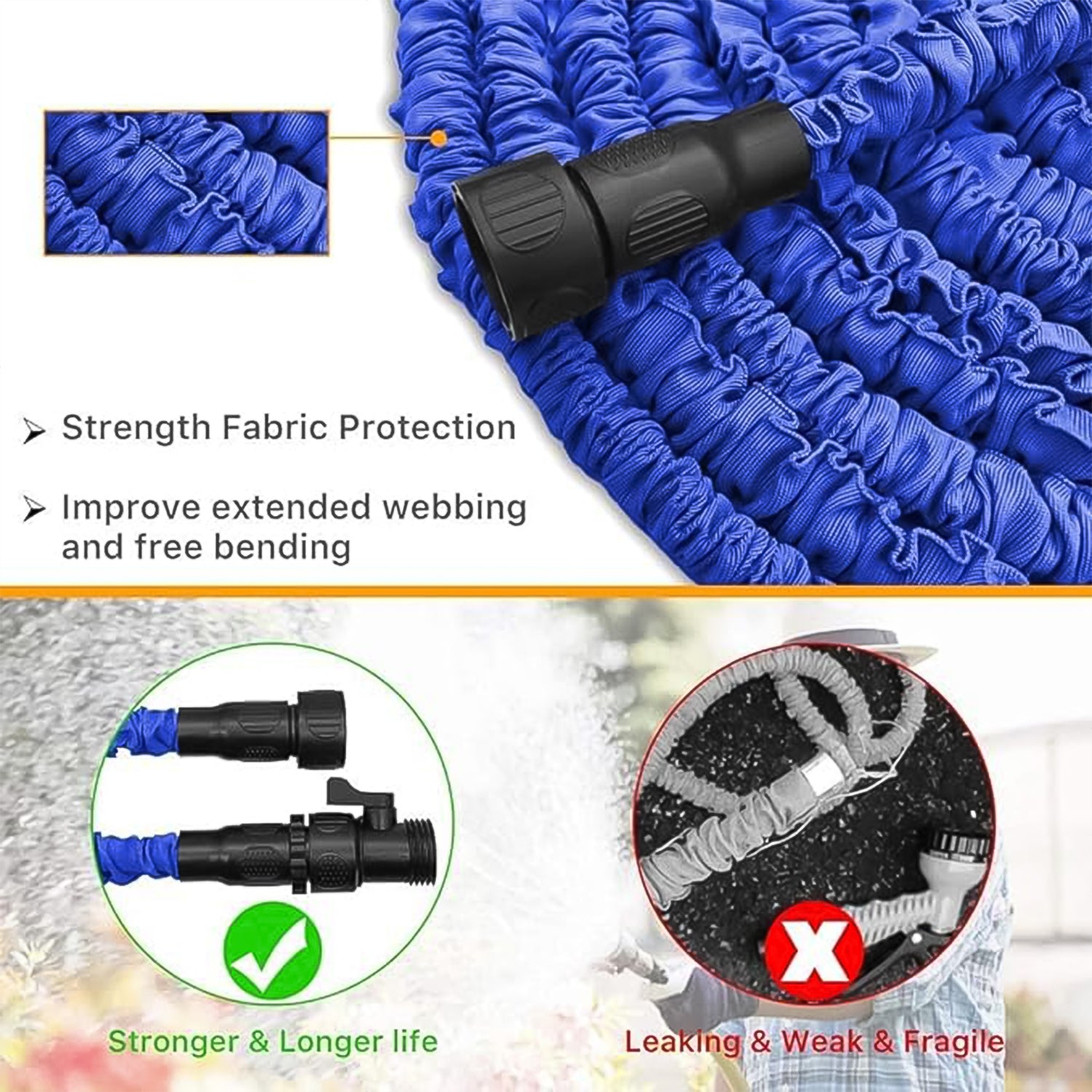 Expandable Magic Garden Hose With Spray Gun Approx 4 Metre Pipe (1 Set  Mix Color) - eazy cart store
