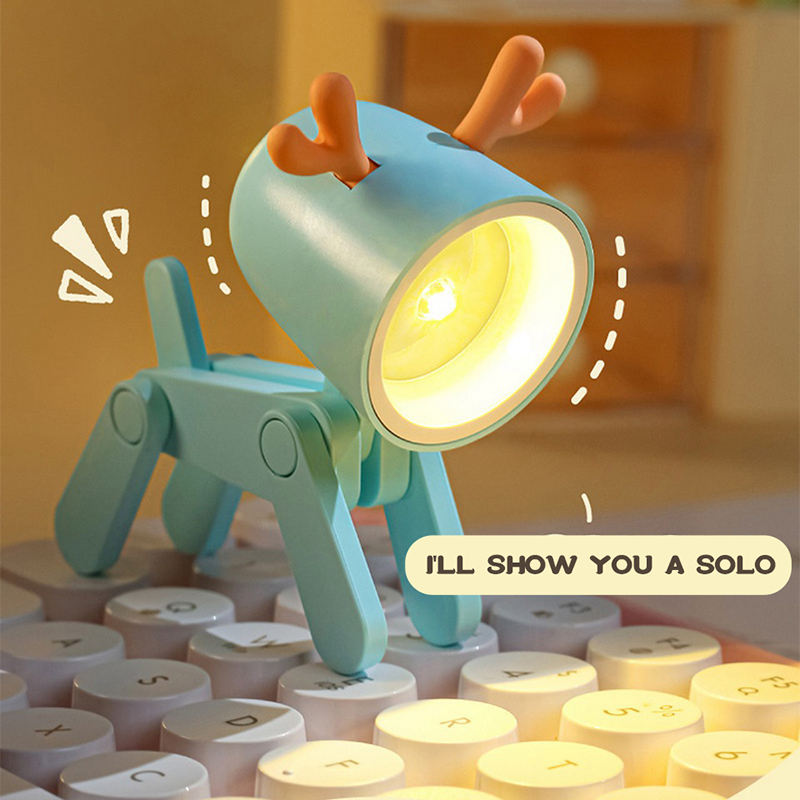 Pet Dog Deer Night Light DIY Desktop Decoration Children's Room Mini Table Lamp Creative Led - eazy cart store