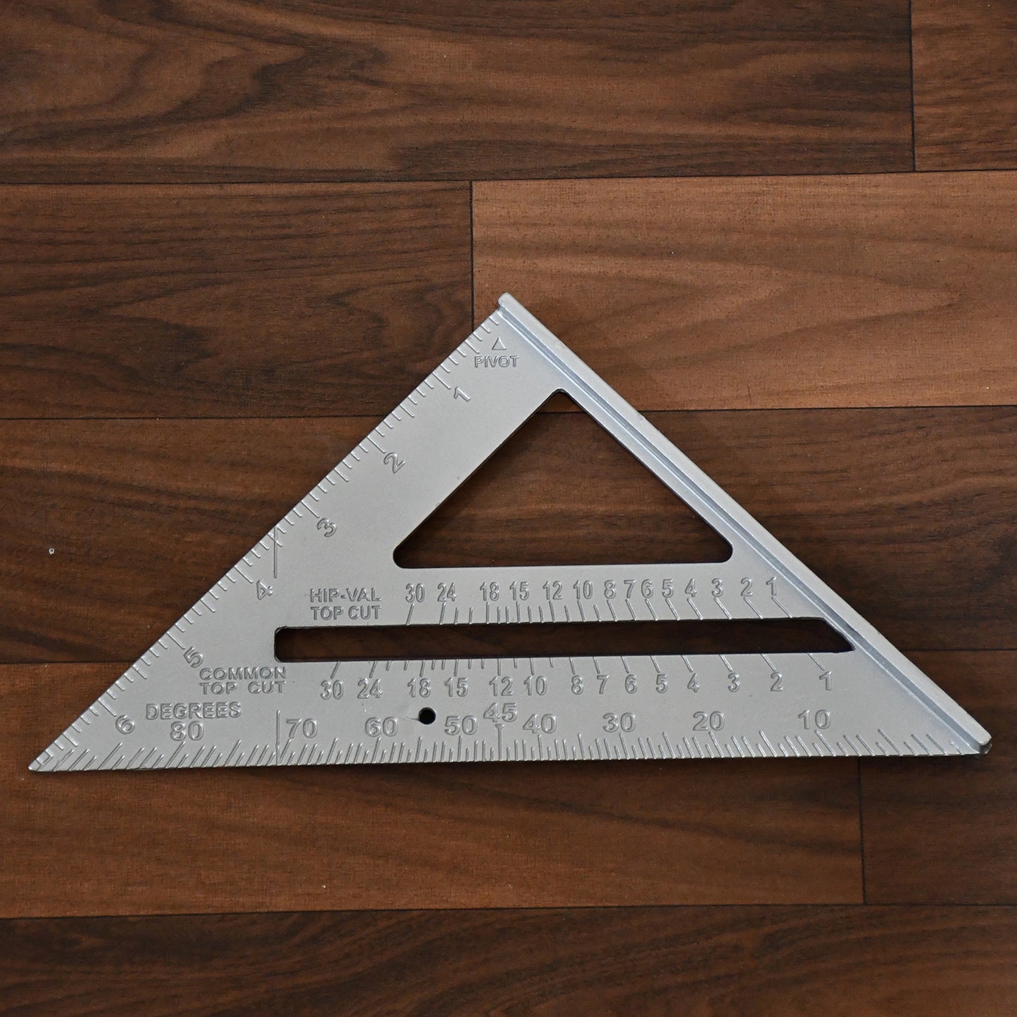 1559 Double Side Scale Triangle Measurement Hand Tool 45 Degree Triangle Ruler Home For Industry Aluminum Alloy Rafter Square 7-inch Length - eazy cart store