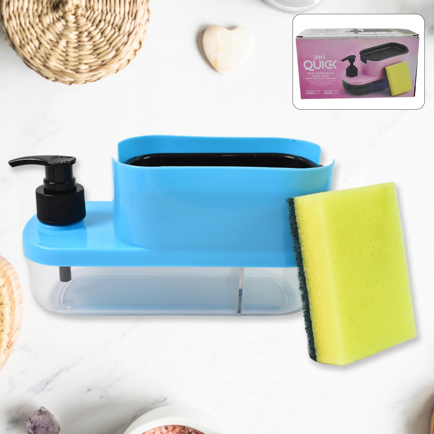 3 In 1 Dishwashing And Handwash Liquid Soap Dispenser (3 In 1 Dispenser) - eazy cart store