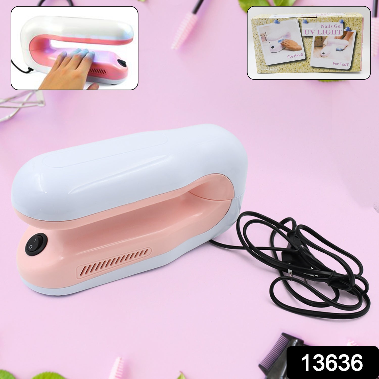 Professional Nail Art Nails Gel Uv Lamp Support 360-degree Rotation (1 Pc) - eazy cart store