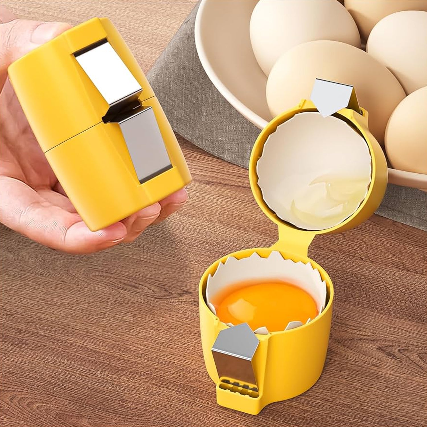 Egg Shell Opener Egg Cracker Tool For Raw Eggs Handheld (1 Pc) - eazy cart store
