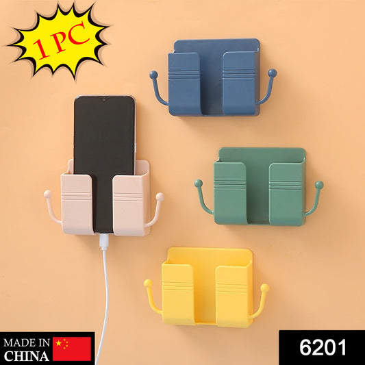 6201 1 Pc Wallmount Mobile Stand With Hook Design Used In All Kinds Of Places Including Household And Many More As A Hanging Support For Cloths And Stuffs Purposes. - eazy cart store