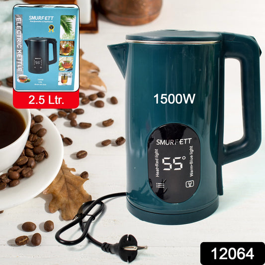 Temperature Display Electric Kettle 55 Degrees Constant Temperature Electric Kettle  (1500w 2.5 Ltr.  1 Pc) - eazy cart store